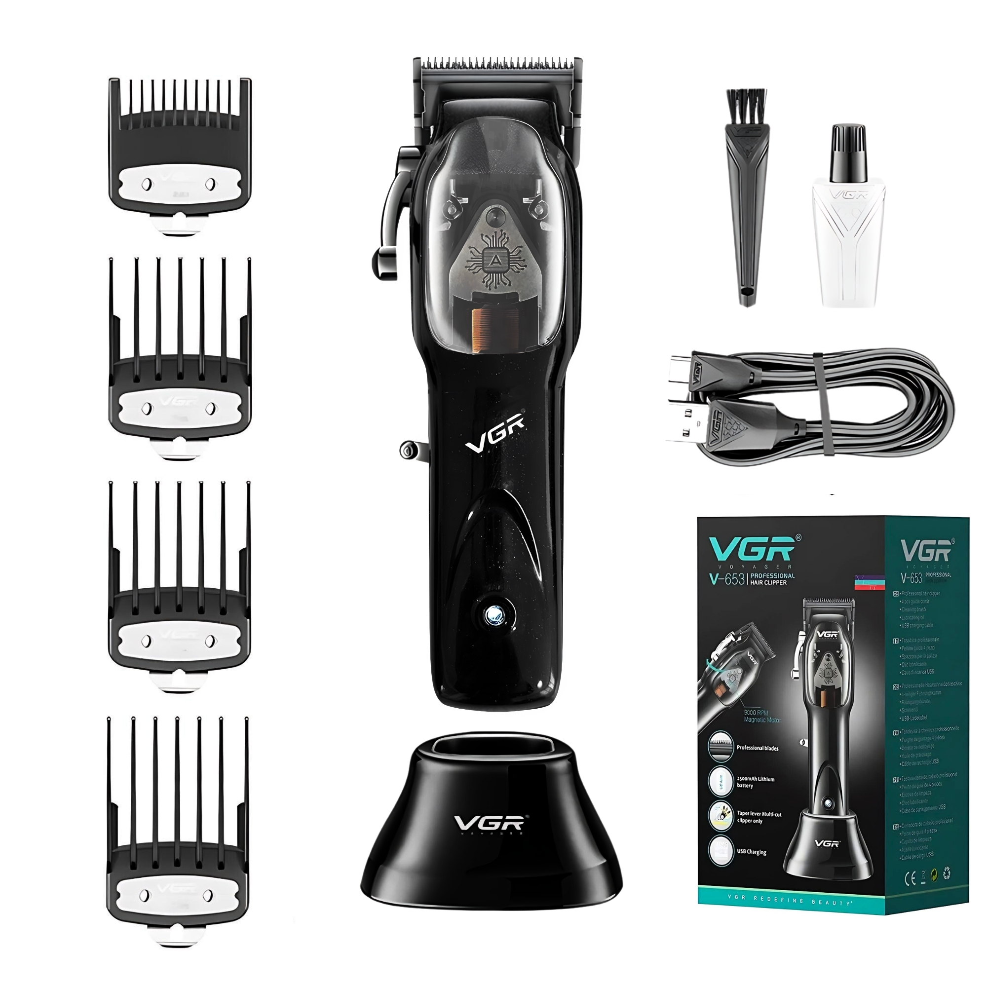 Foto 3 pulgar | Máquina para Cortar Cabello Pelo Combo VGR Clipper Trimmer