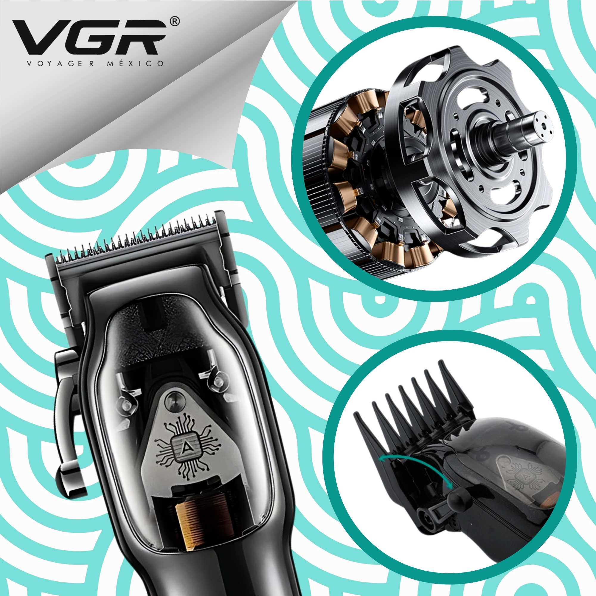 Foto 6 pulgar | Máquina para Cortar Cabello Pelo Combo VGR Clipper Trimmer