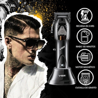Foto 8 | Máquina para Cortar Cabello Pelo Combo VGR Clipper Trimmer