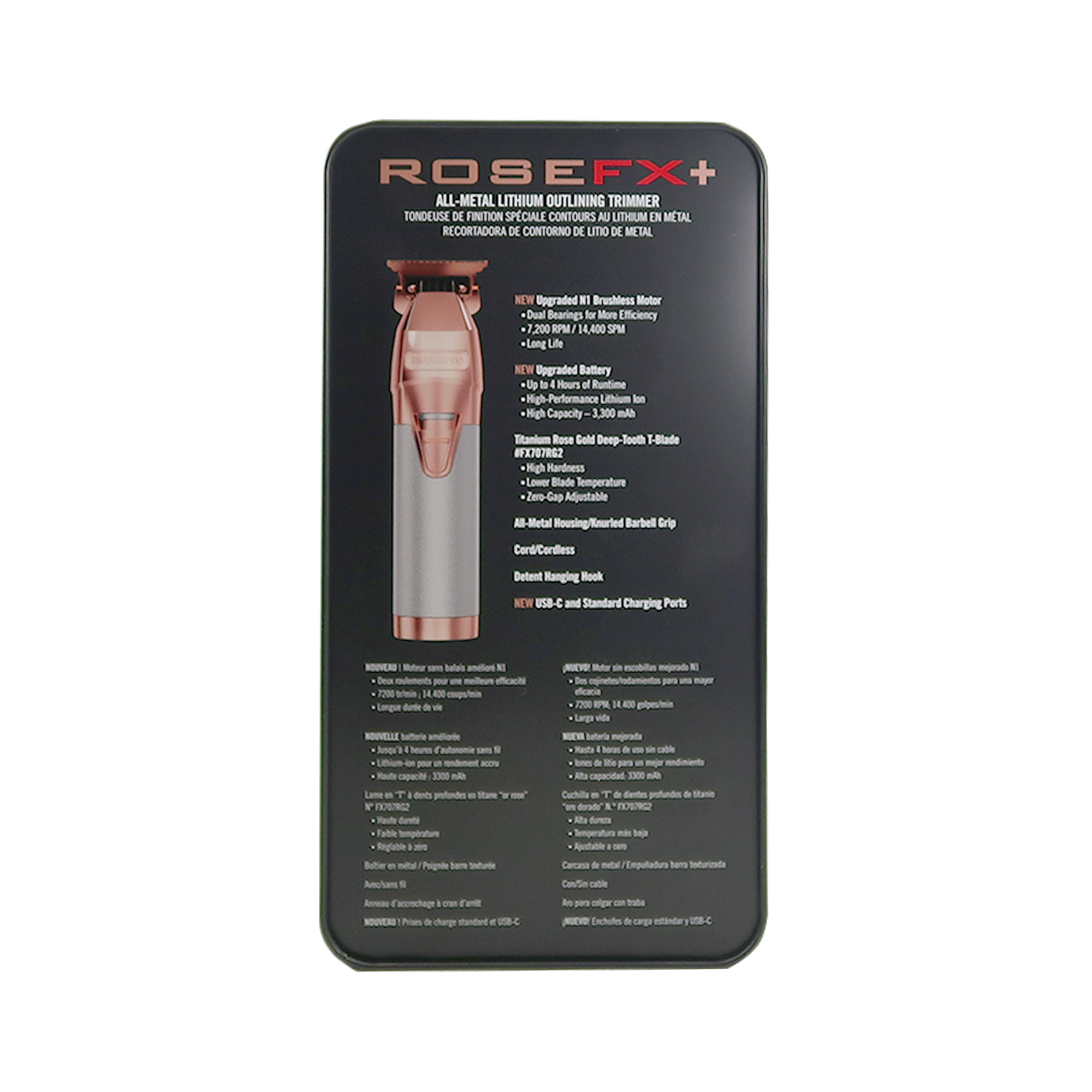 Foto 5 pulgar | Cortadora De Pelo Babyliss Pro Rosefx+ Inalámbrica Fx787nrg Con Funda - Venta Internacional.