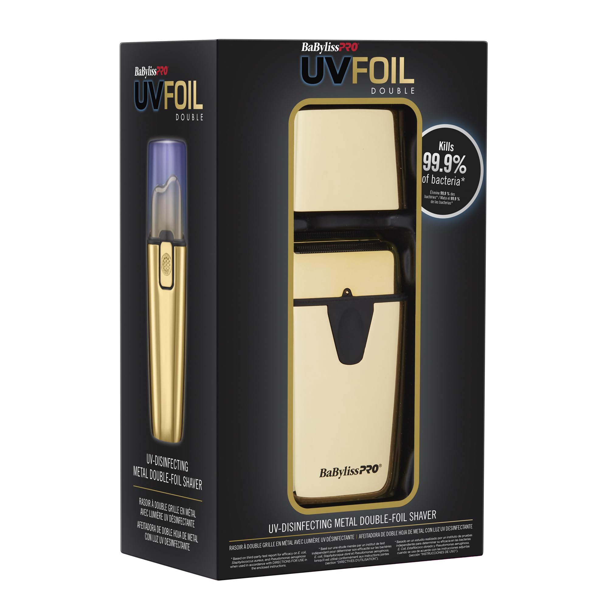 Foto 4 pulgar | Lámina Doble Desinfectante Uv Shaver Babylisspro Gold - Venta Internacional.