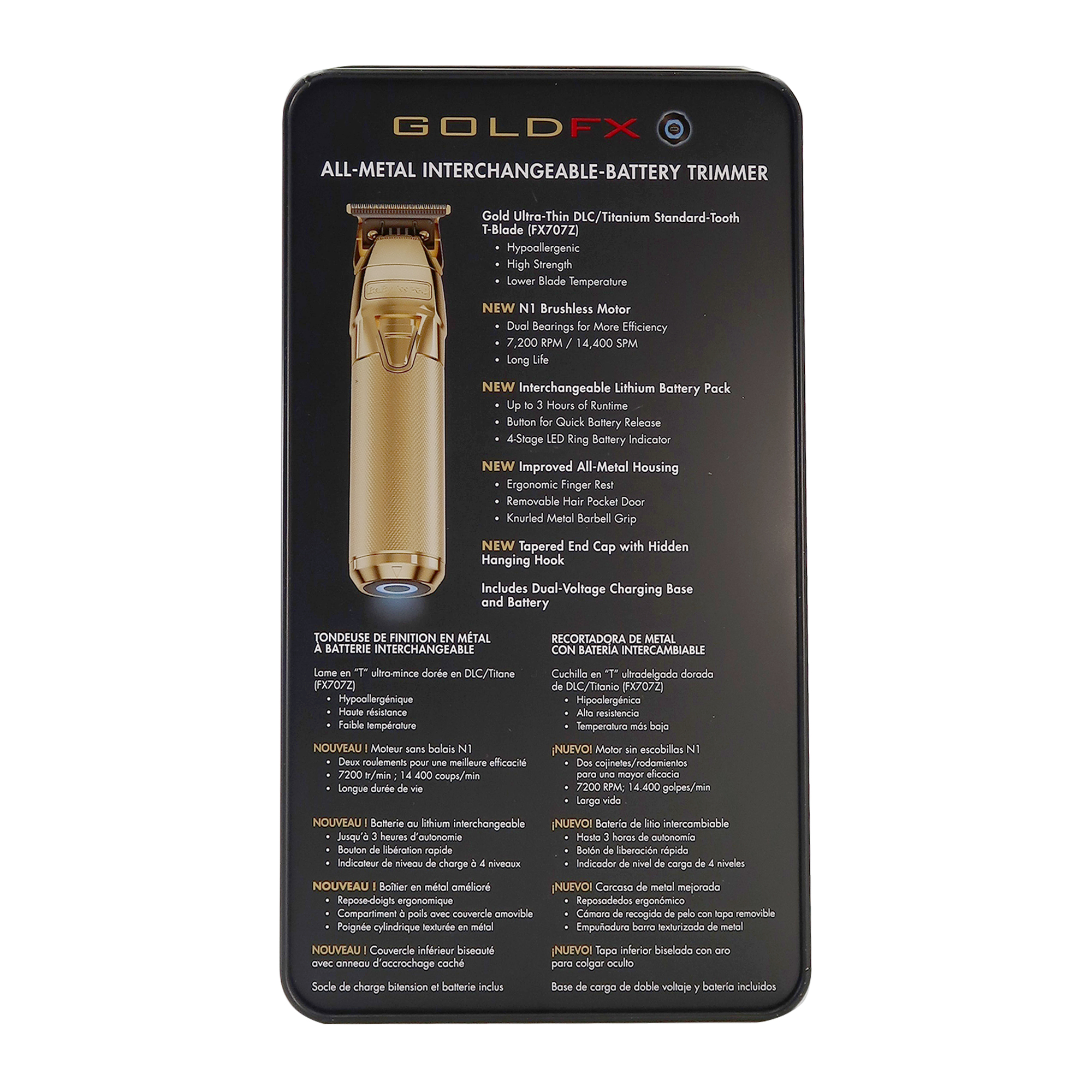 Foto 5 pulgar | Delantal Trimmer Babyliss Pro Fxone Goldfx #fx799g + Peine - Venta Internacional.