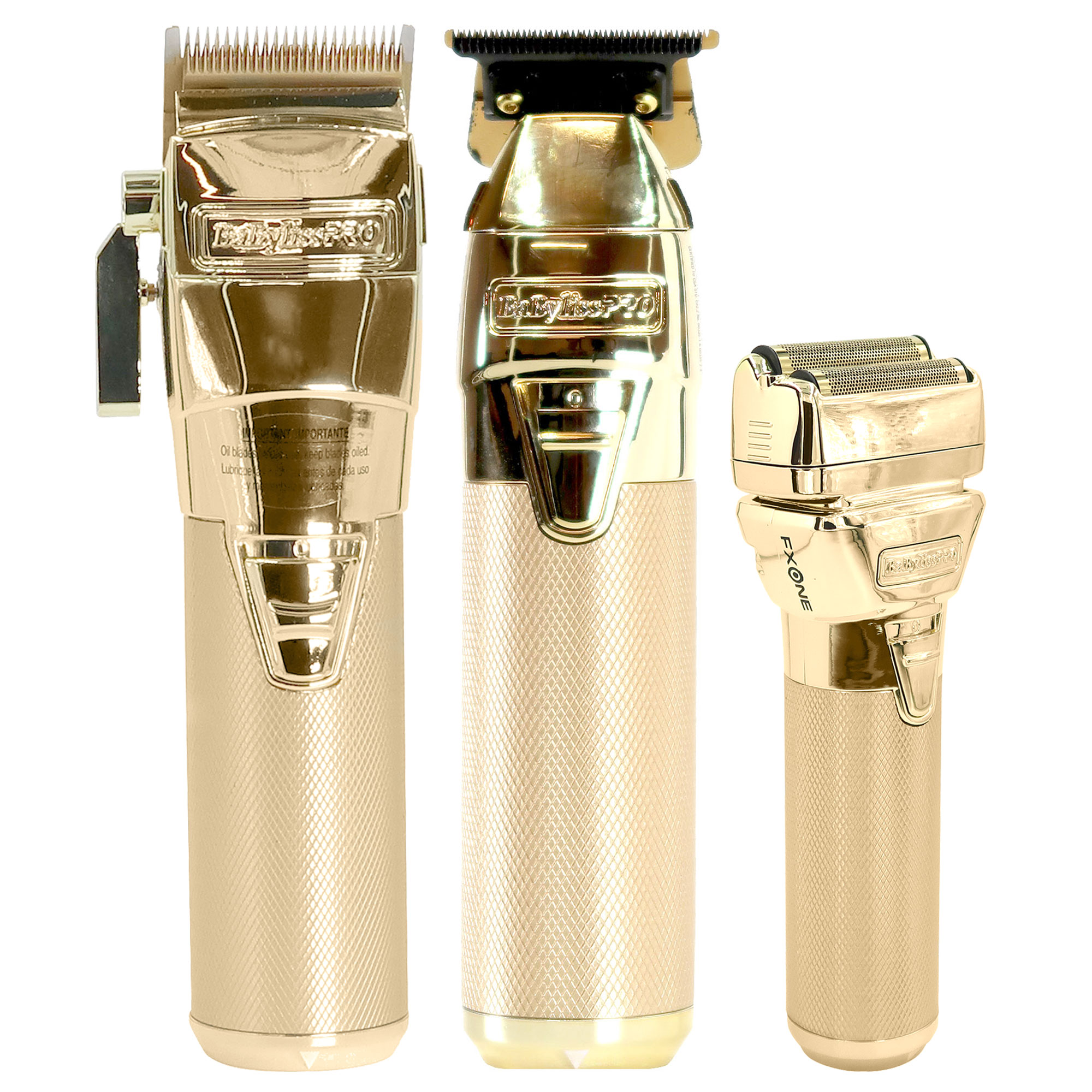Cortadora De Pelo + Clipper + Maquinilla De Afeitar Babyliss Pro Fxone Goldfx - Venta Internacional.