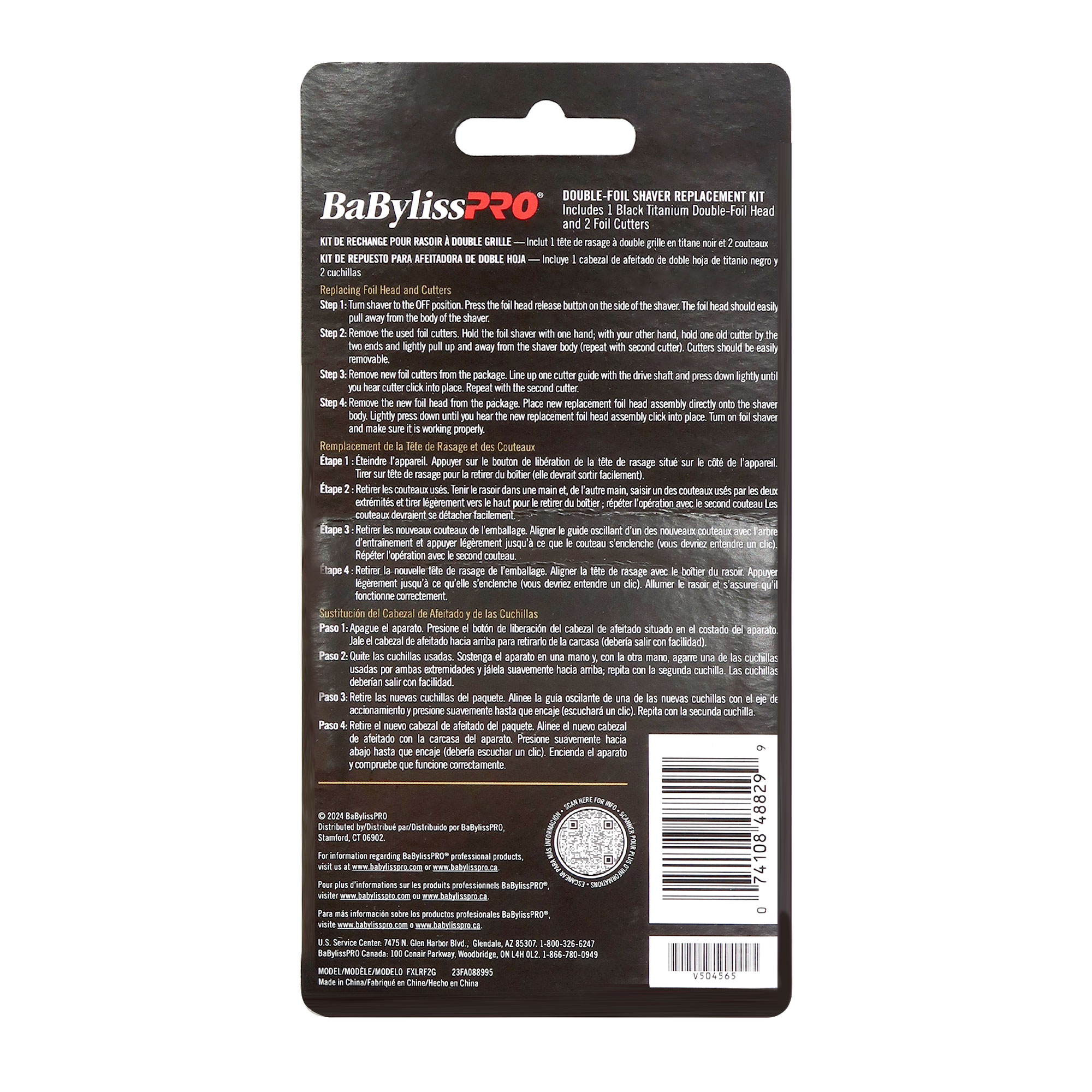 Foto 3 pulgar | Kit de Repuesto Afeitadora Babyliss Pro UVFOIL FXLRF2G Gold - Venta Internacional