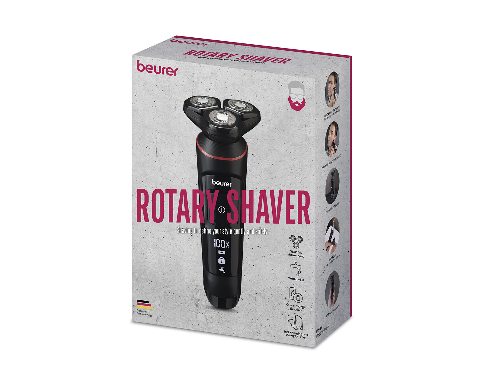 Foto 4 | Afeitadora Rotativa Beurer Mn8x Negra