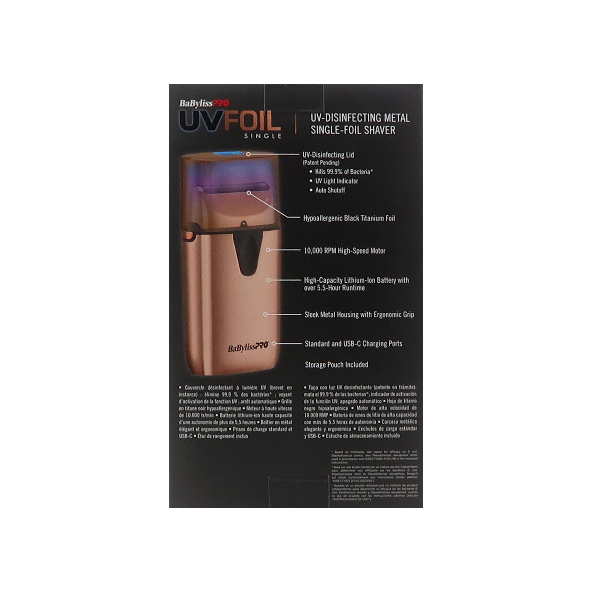 Foto 4 pulgar | Lámina Única Shaver Babyliss Pro Uvfoil Con Desinfección Uv - Venta Internacional.