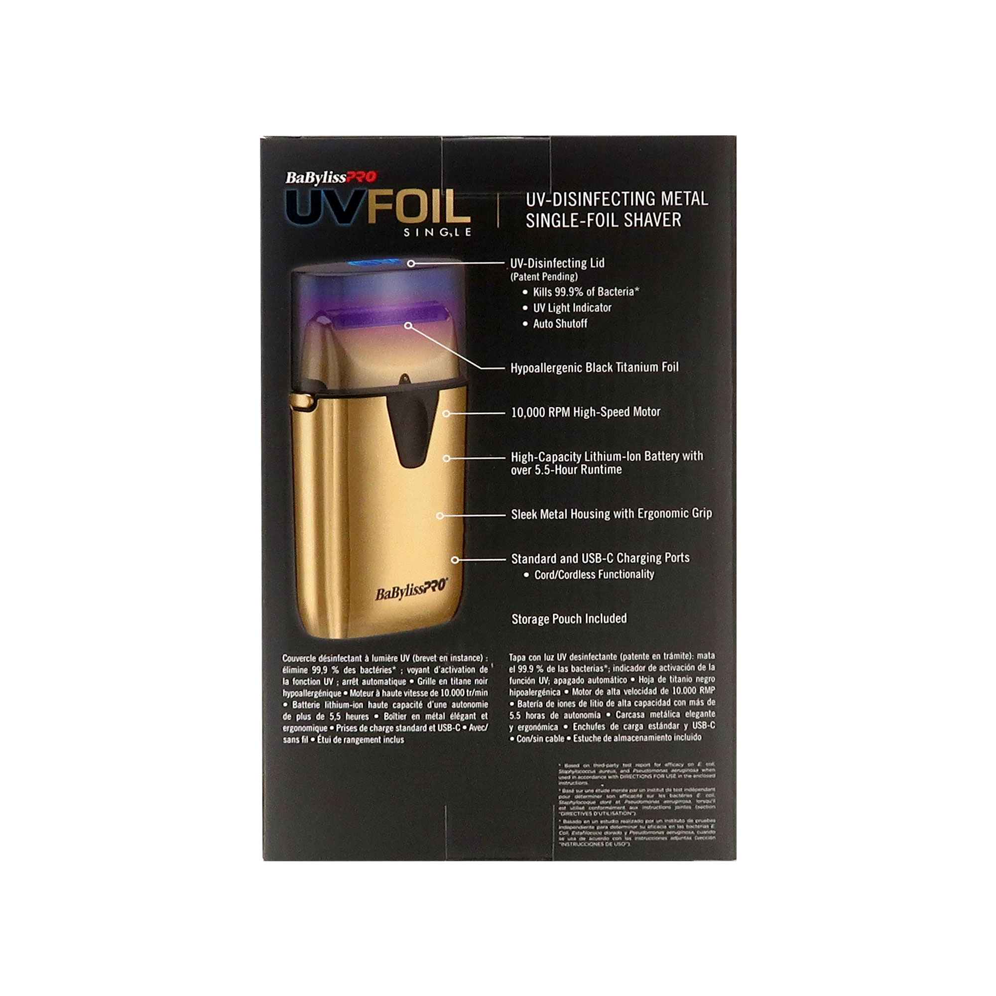 Foto 4 pulgar | Kit De Afeitadora Shaver Babyliss Pro Uvfoil De Lámina Única Y Afeitadora - Venta Internacional.