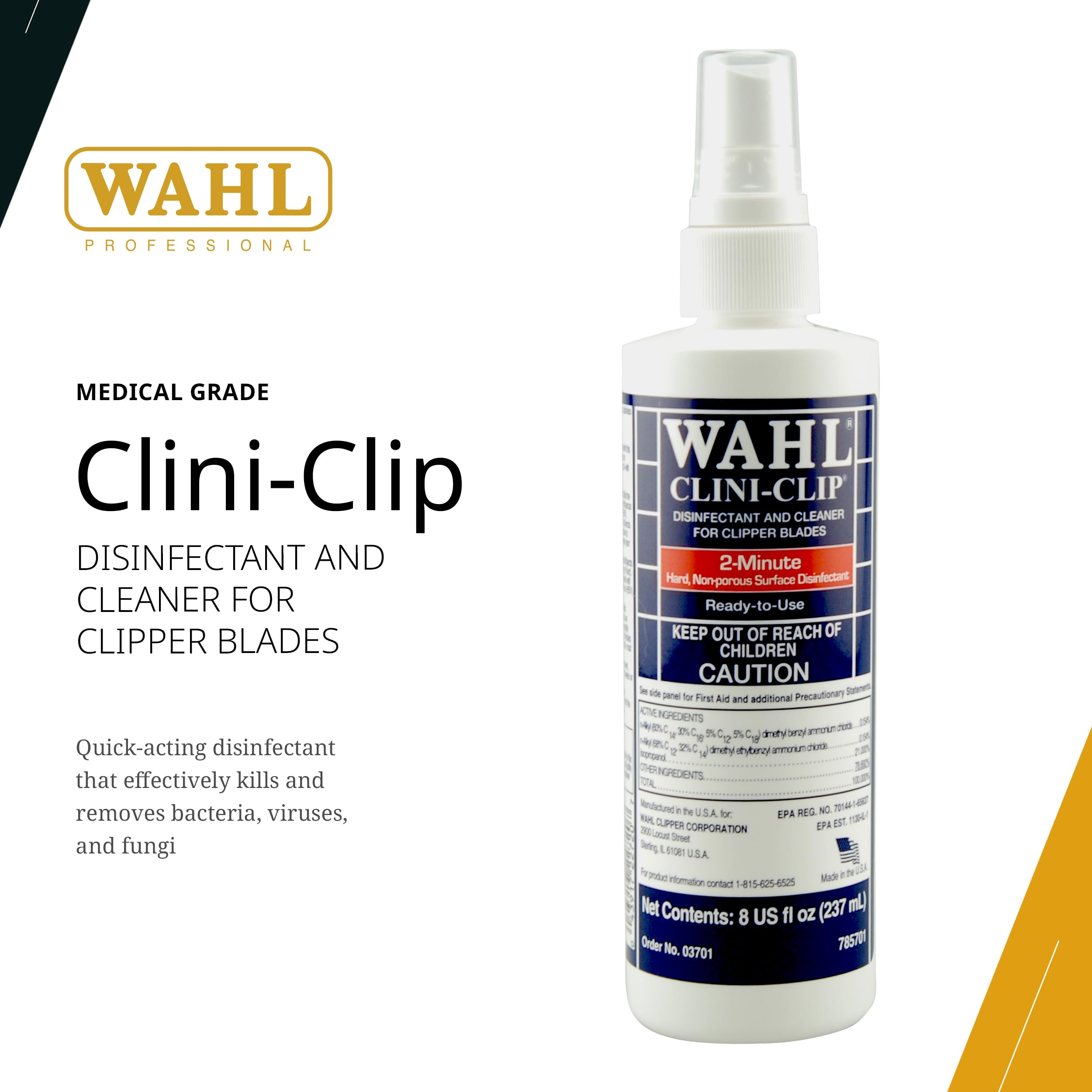 Foto 3 pulgar | Limpiador En Aerosol Y Lubricante Wahl Professional Clini Clip 237ml - Venta Internacional.