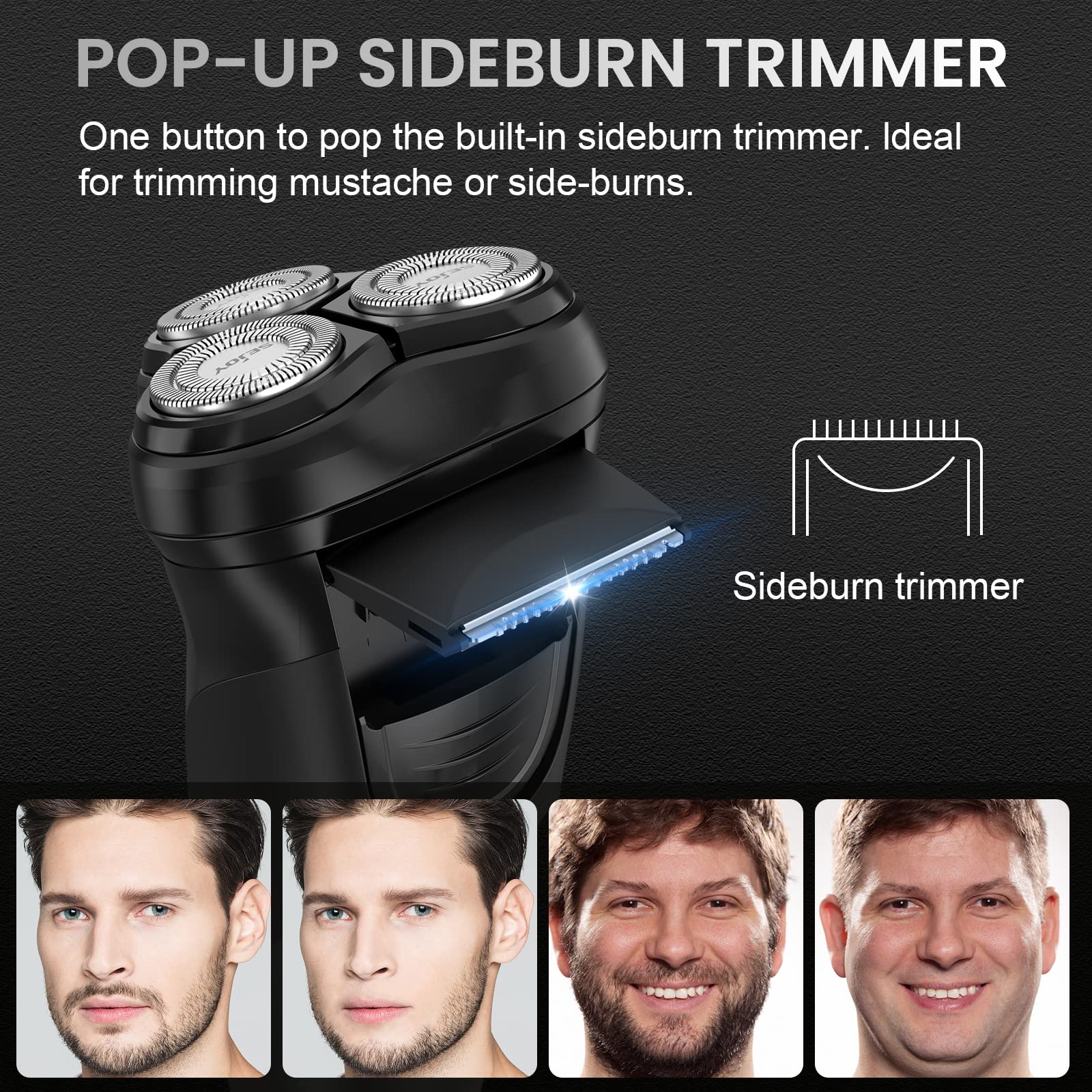 Foto 4 | Afeitadora Eléctrica Sejoy 3d Rotary Shaver Para Hombre, Color Negro - Venta Internacional.