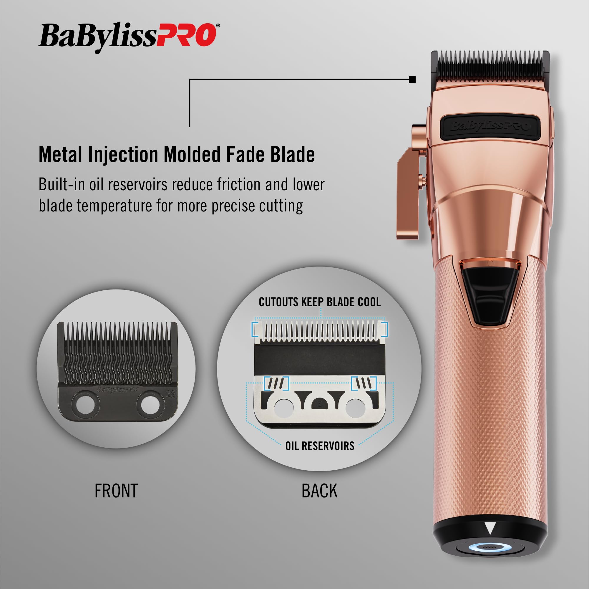 Foto 3 pulgar | Recortadora Clipper + Babylisspro  Fxone Limitedfx Oro Rosa - Venta Internacional.