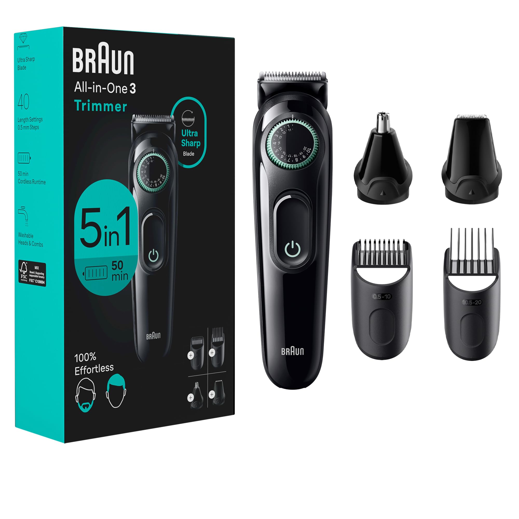 Kit Trimmer Braun All-in-one Style Series 3 3450 Para Hombre - Venta Internacional.