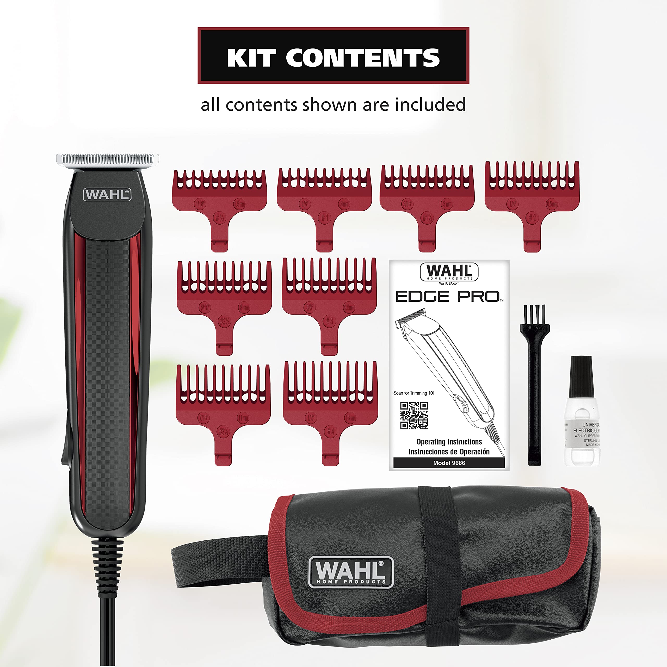 Foto 3 pulgar | Recortadora De Barba Wahl Edge Pro Bump Free Con Cable Para Hombre 9686-300 - Venta Internacional.