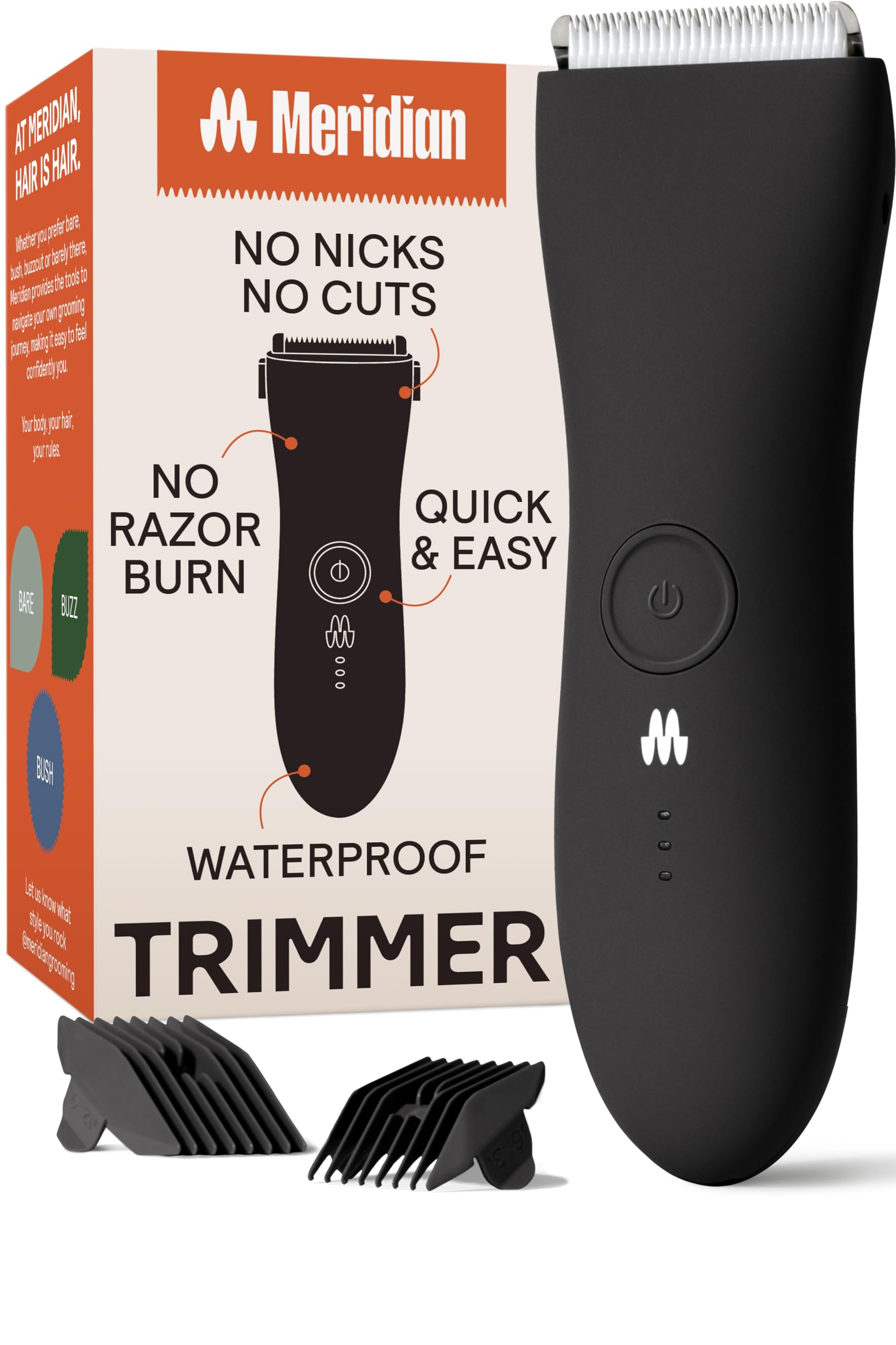 Recortadora De Vello Corporal Meridian Para Hombre Manscape Waterproof - Venta Internacional.