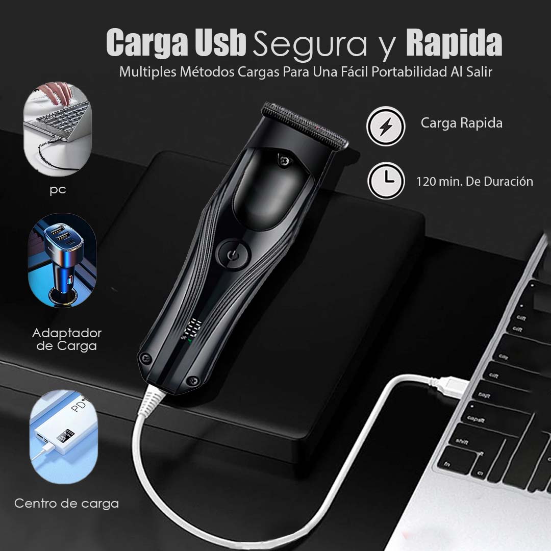 Foto 3 pulgar | Máquina Rasuradora Profesional 5 En 1 Para Corte De Cabello, Barba Y Bigote Eléctrica Con Diseño Ergonómico Y Cable U