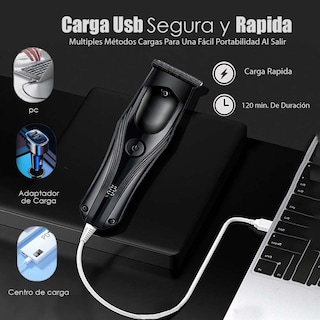 Foto 2 | Máquina Rasuradora Profesional 5 En 1 Para Corte De Cabello, Barba Y Bigote Eléctrica Con Diseño Ergonómico Y Cable U
