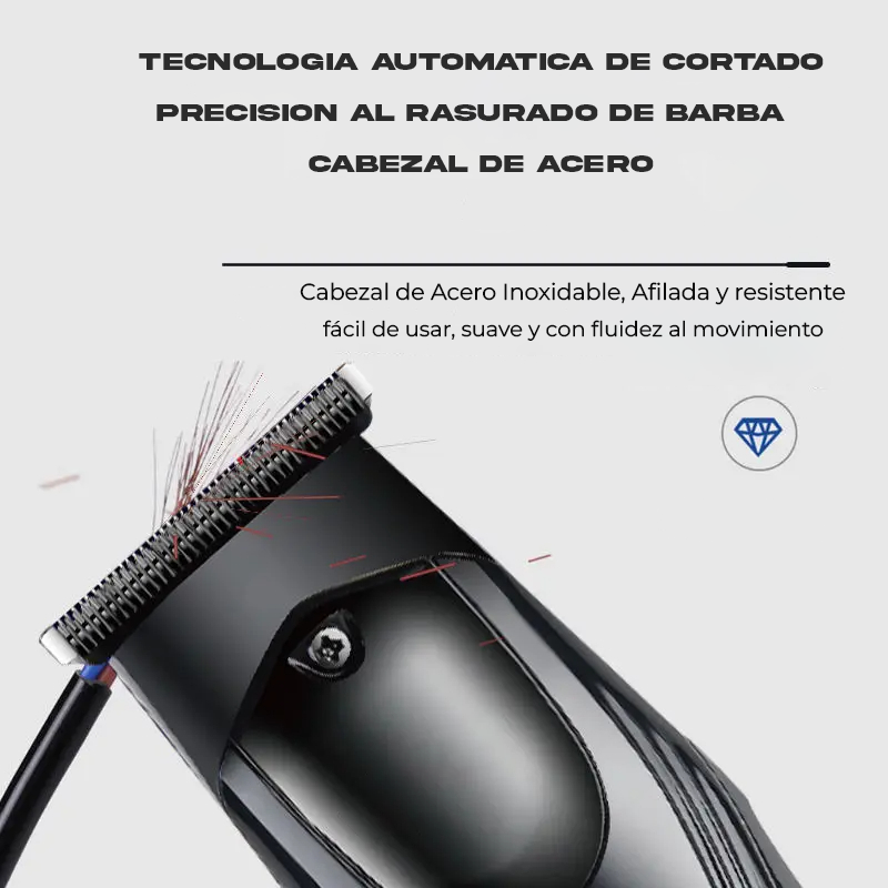 Foto 7 pulgar | Máquina Rasuradora Profesional 5 En 1 Para Corte De Cabello, Barba Y Bigote Eléctrica Con Diseño Ergonómico Y Cable U