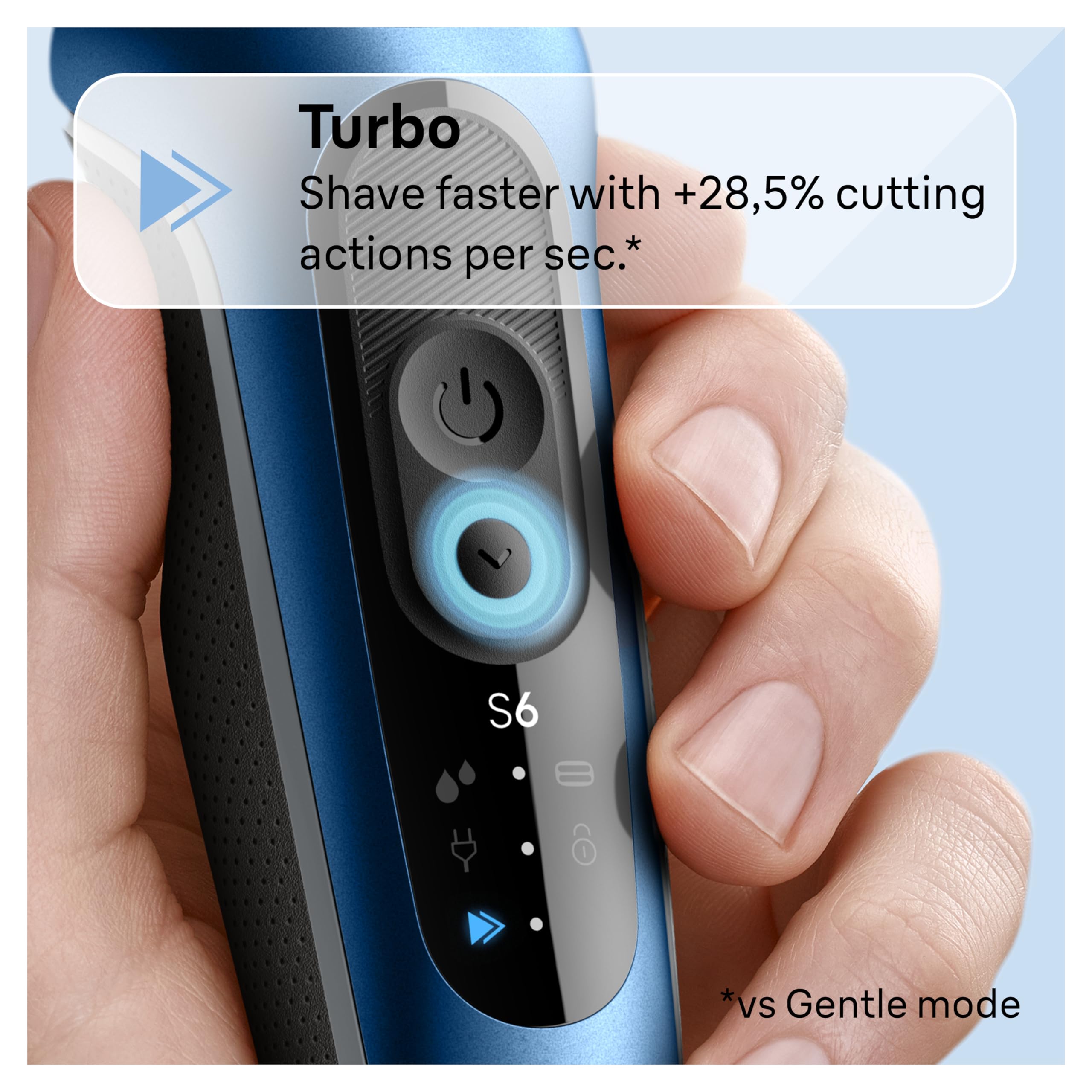 Foto 5 pulgar | Afeitadora Eléctrica Braun Series 6 6120s Para Hombre Húmedo Y Seco, Color Azul - Venta Internacional.