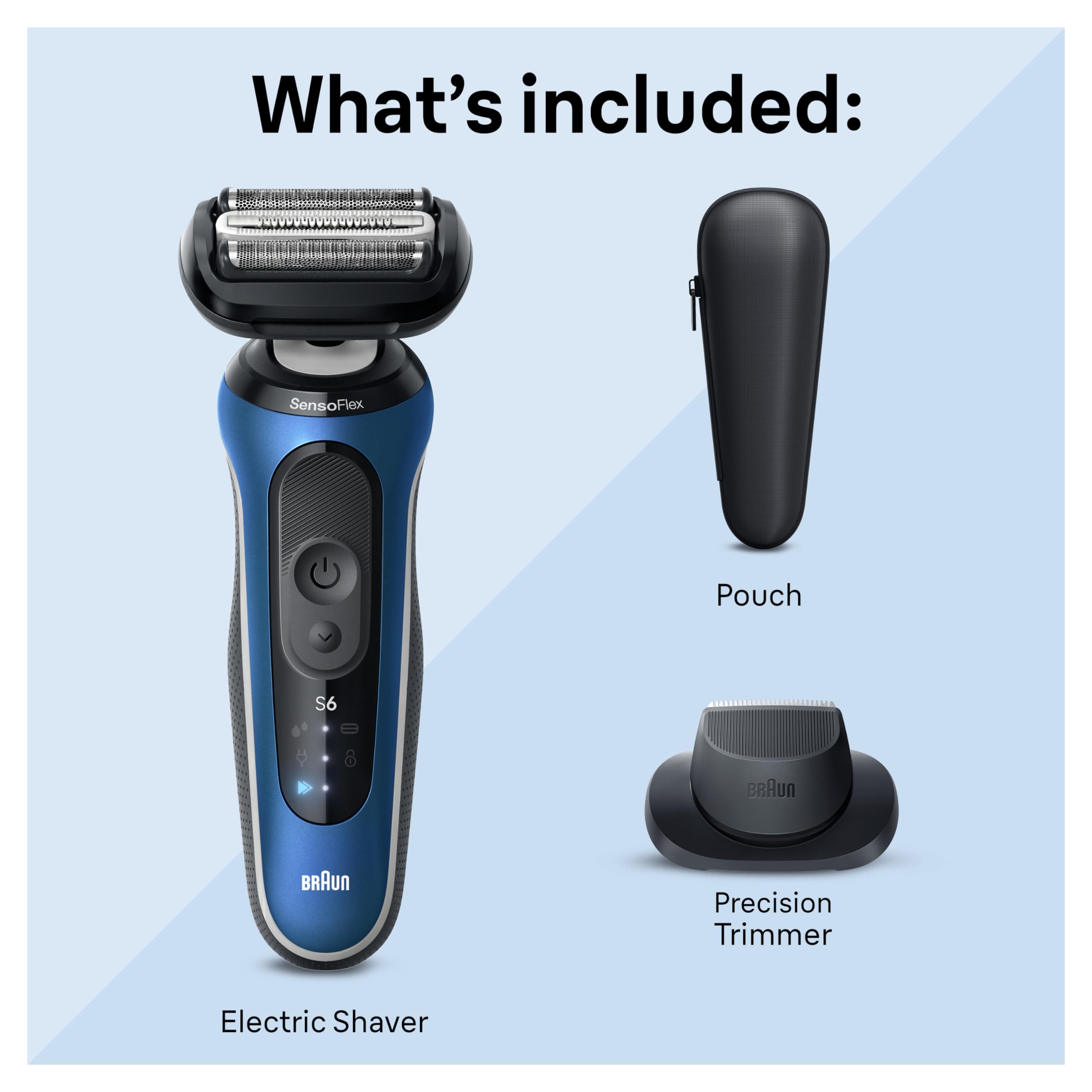 Foto 7 pulgar | Afeitadora Eléctrica Braun Series 6 6120s Para Hombre Húmedo Y Seco, Color Azul - Venta Internacional.
