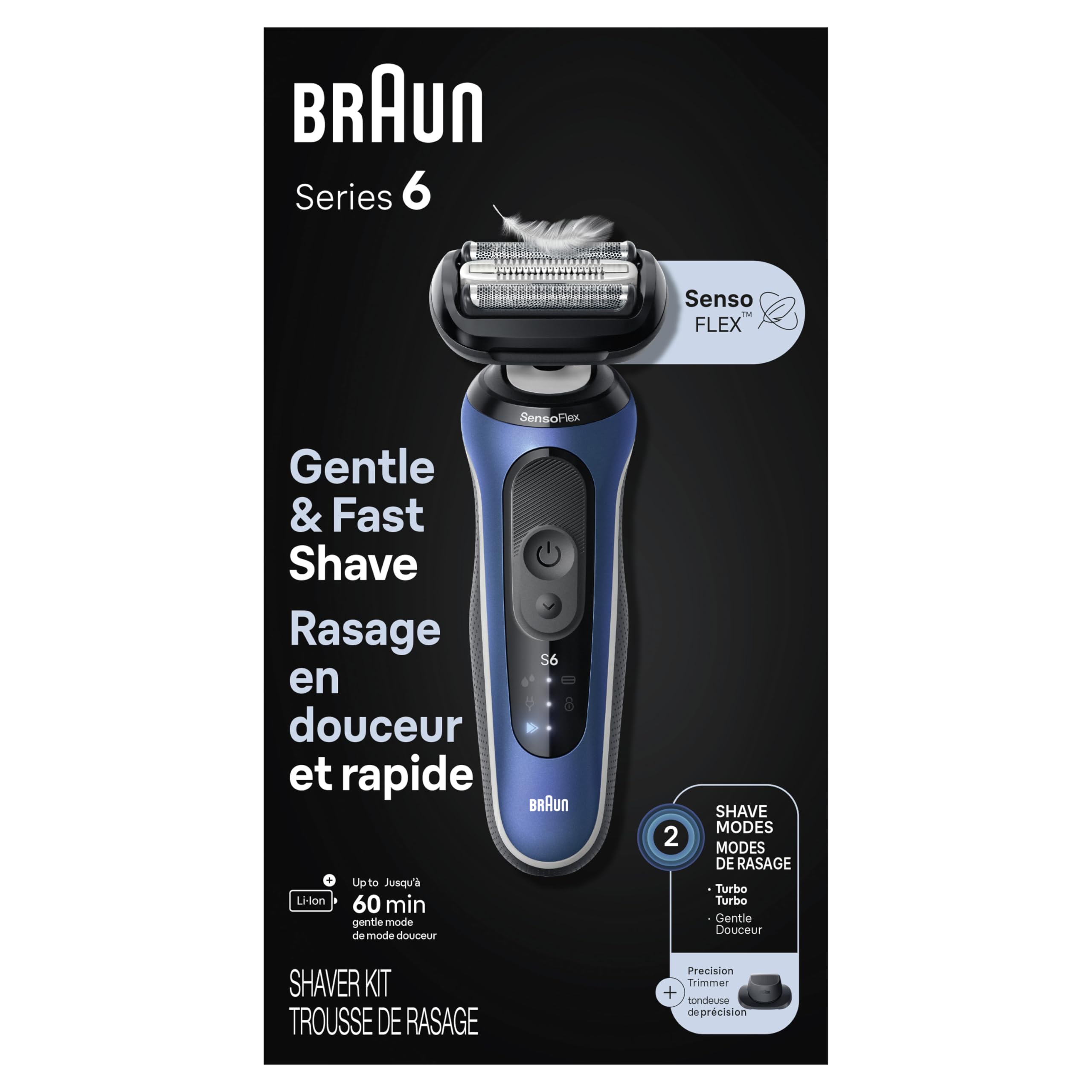 Foto 8 pulgar | Afeitadora Eléctrica Braun Series 6 6120s Para Hombre Húmedo Y Seco, Color Azul - Venta Internacional.