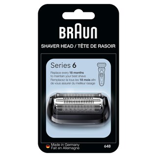 Foto 1 | Cabezal De Repuesto Para Afeitadora Eléctrica Braun Series 6 64b, Color Negro - Venta Internacional.