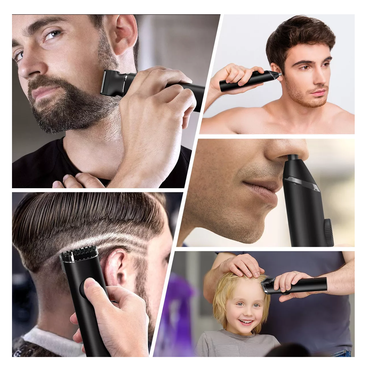 Foto 4 pulgar | Cortadora De Cabello Eléctrica Para Barba 8 En 1 Pelo De Nariz Color Negro