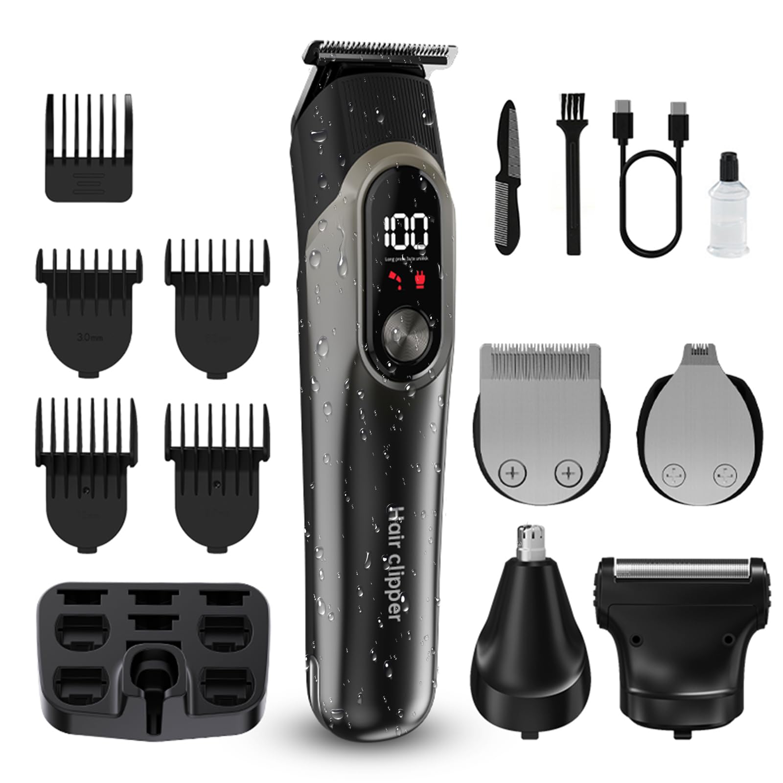 Foto 2 pulgar | Cortadora De Barba, Cortapelos, 5 En 1, Kit De Aseo Para Hombres, Color Gris - Venta Internacional.