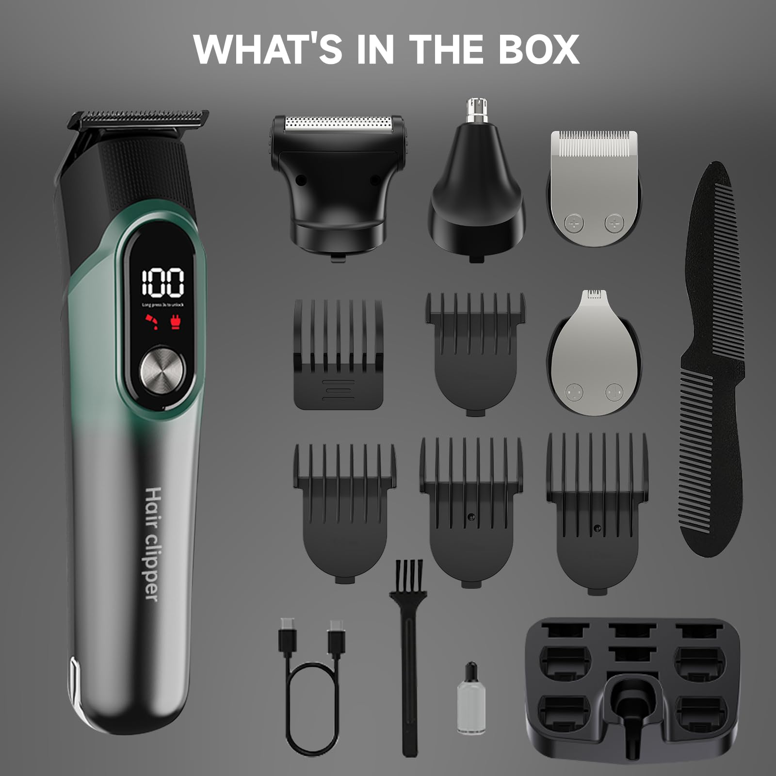 Foto 8 pulgar | Cortadora De Barba, Cortapelos, 5 En 1, Kit De Afeitado Para Hombres - Venta Internacional.