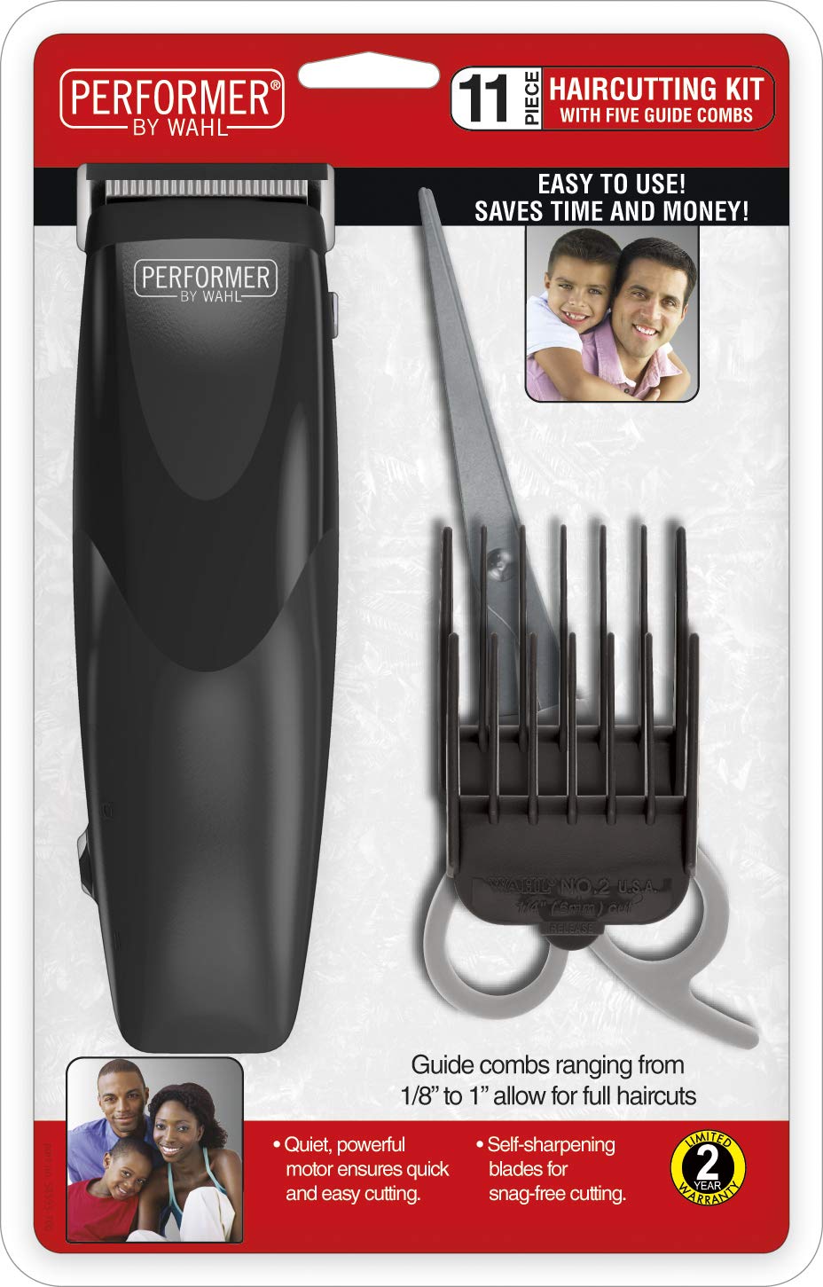 Foto 3 pulgar | Kit de Peluquería Wahl Performer 11 Piezas con 5 Peines Guía - Venta Internacional