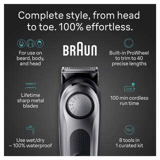 Foto 3 | Kit Trimmer Braun Estilo Todo En Uno Serie 7 7410 8 En 1 - Venta Internacional.