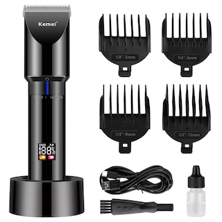 Foto 1 | Cortadora de Cabello Kemei Cuchilla Ajustable Inalámbrica Negra Km-3293 - Venta Internacional