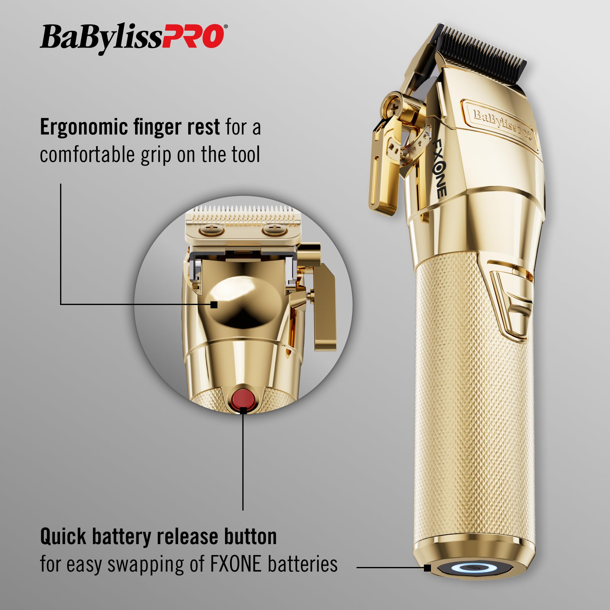 Foto 3 pulgar | Clipper Babylisspro Fxone Goldfx All Metal Con Batería - Venta Internacional.