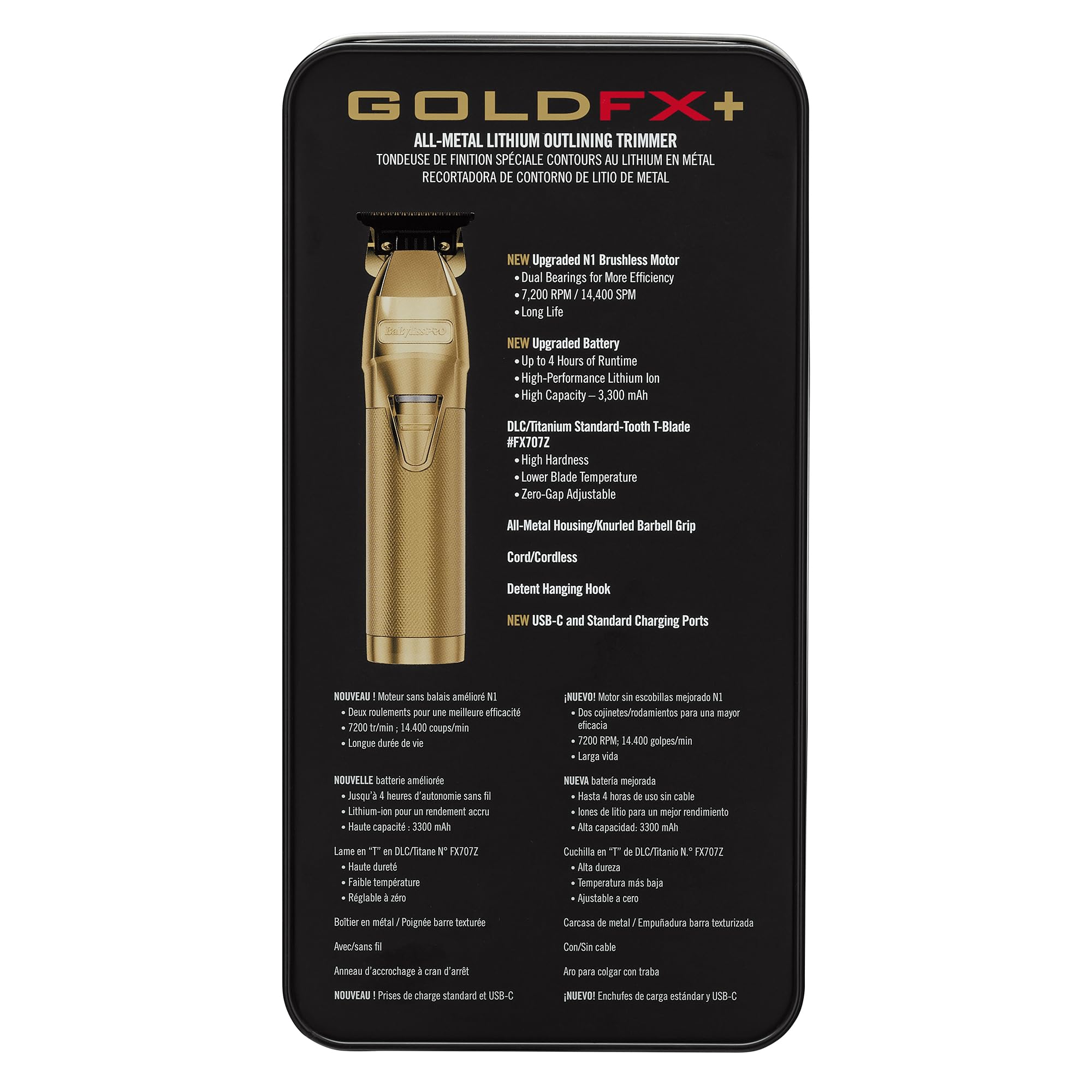 Foto 5 pulgar | Recortadora Babylisspro Goldfx+ Totalmente De Litio Metálico Con Batería De 4 Horas - Venta Internacional.
