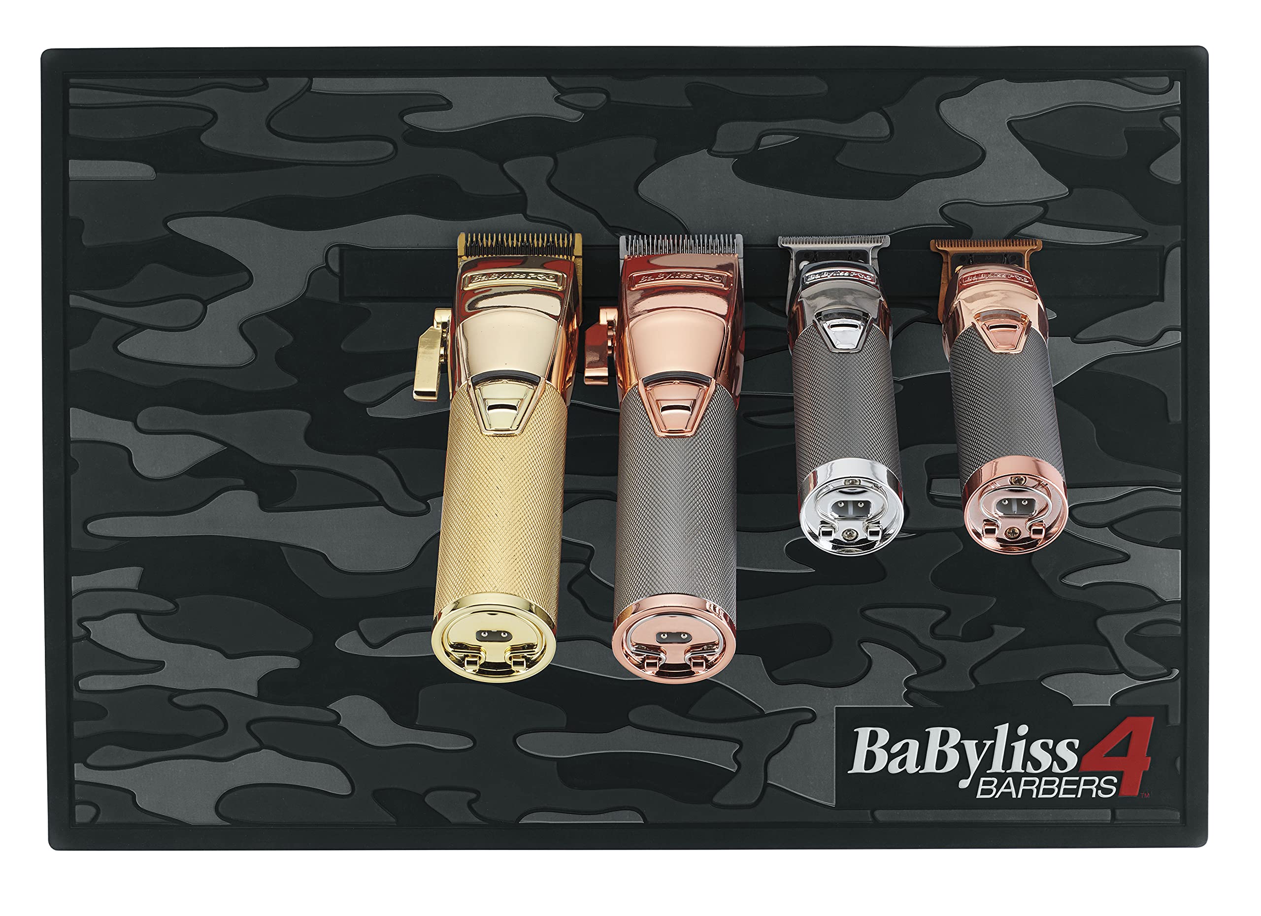 Alfombrilla De Barbero Babylisspro Black Camo Con Banda Magnética - Venta Internacional.