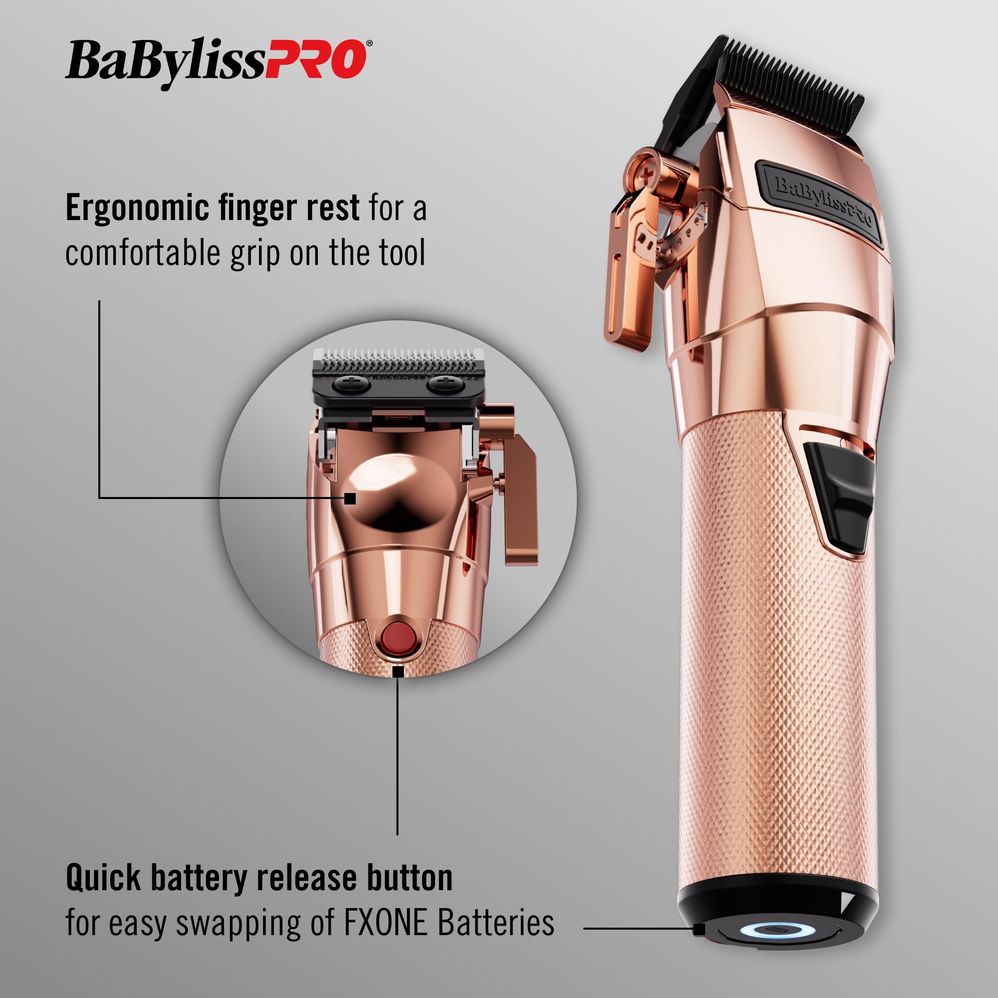 Foto 3 pulgar | Clipper Babylisspro Fxone Rosefx All Metal Con Batería - Venta Internacional.