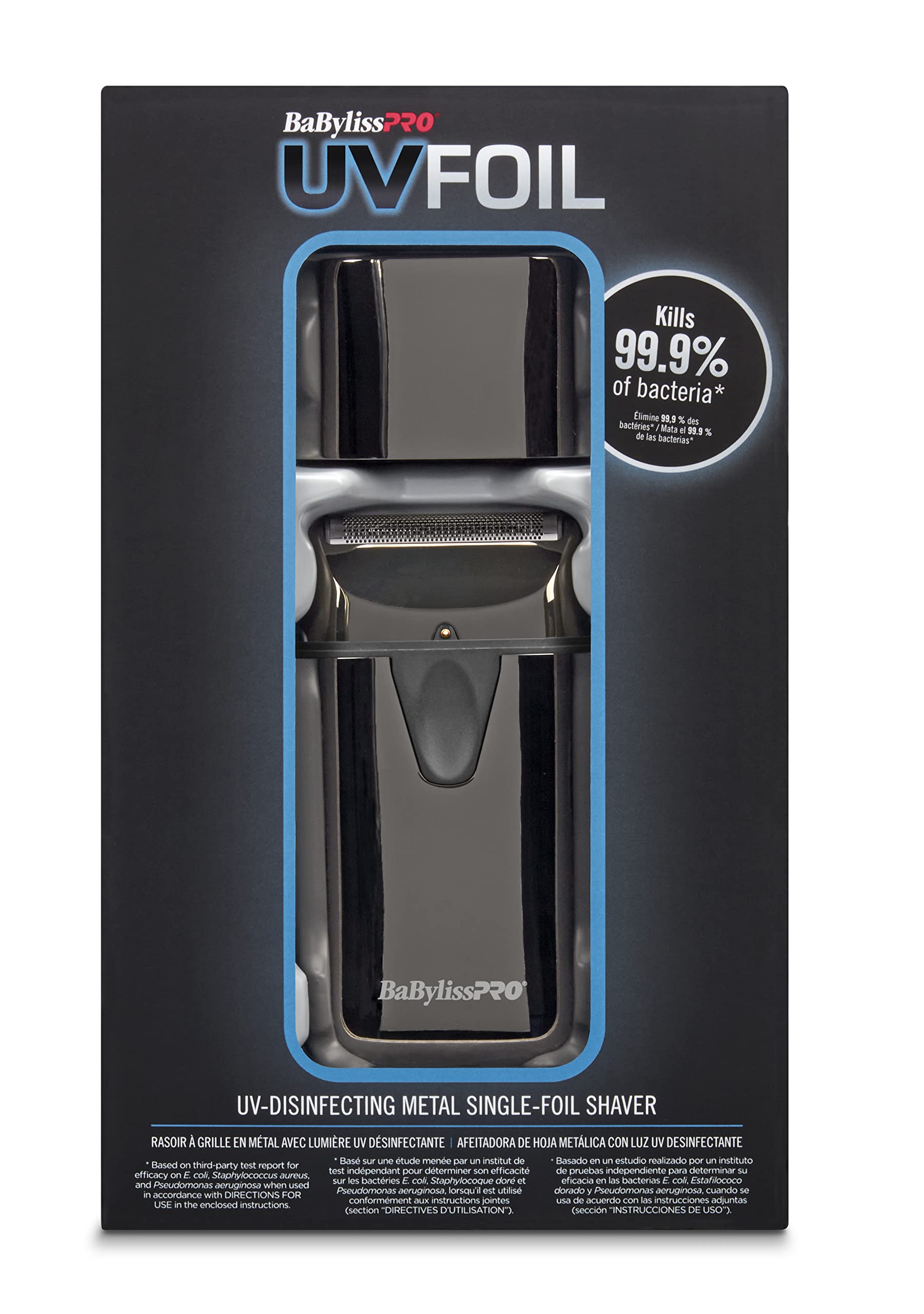 Foto 5 pulgar | Shaver Babylisspro Uvfoil De Una Sola Lámina Desinfectante Uv De Metal - Venta Internacional.