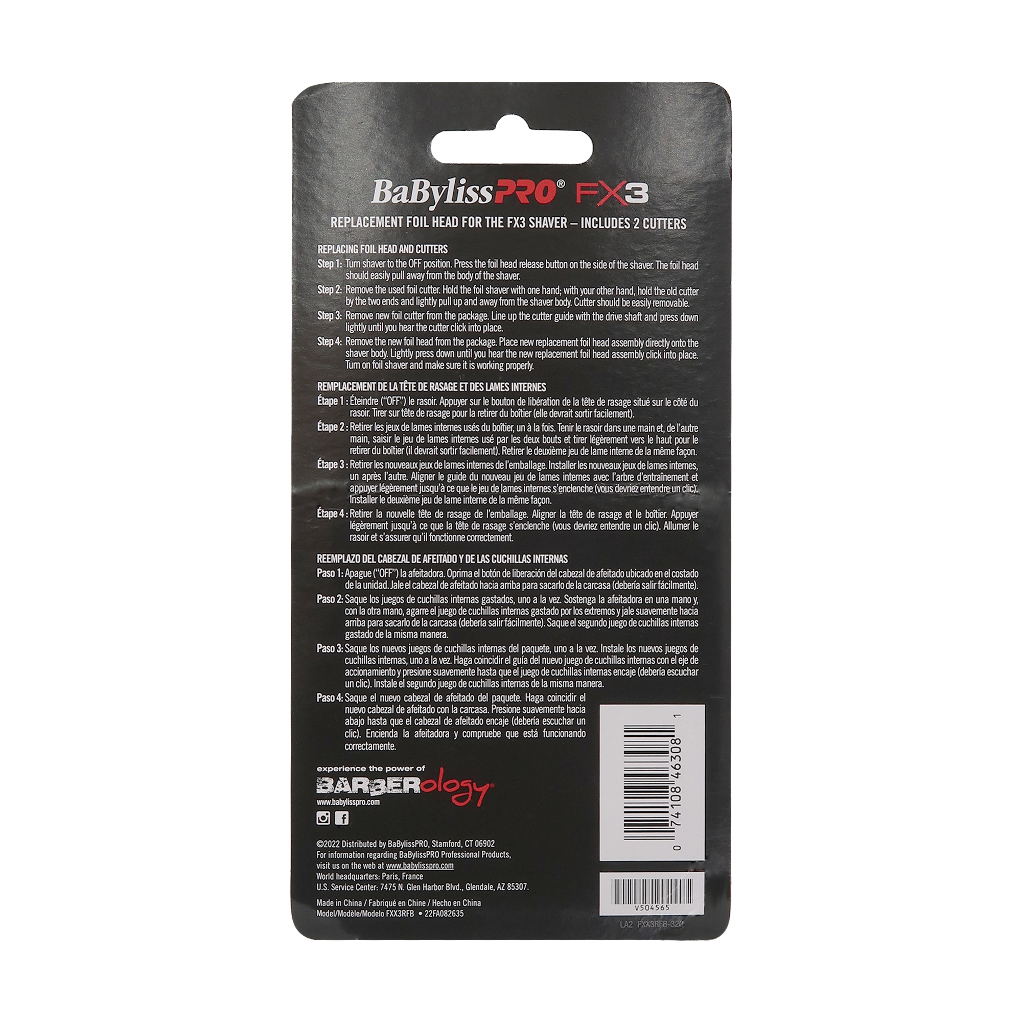 Foto 4 pulgar | Afeitadora Babyliss Pro Fx3 Con Cabezal De Aluminio De Repuesto Fxx3rfb X5 - Venta Internacional.