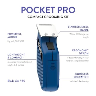 Foto 2 | Recortadora De Caballos Wahl Professional Animal Pocket Pro Equine Blu - Venta Internacional.