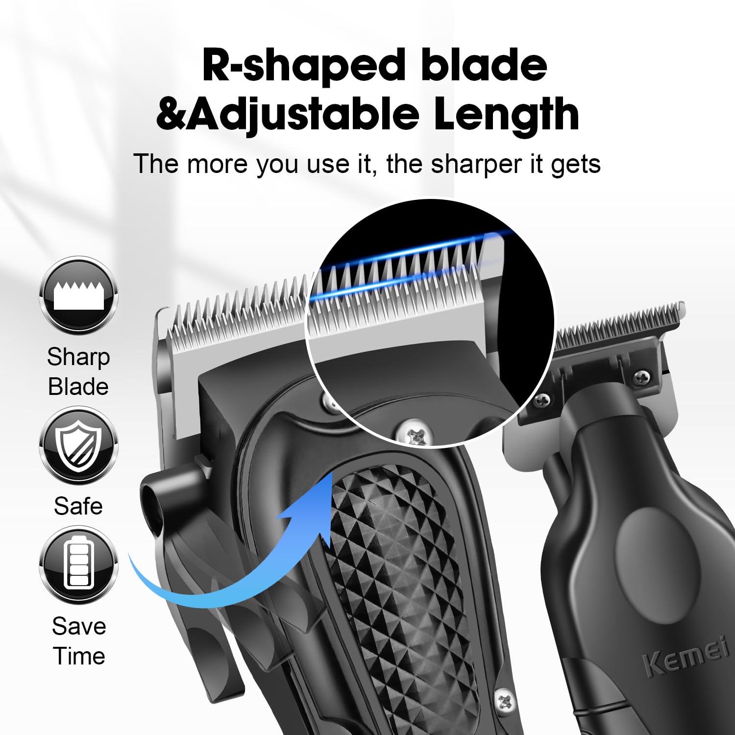 Foto 2 | Set De Cortapelos Kemei Professional Inalámbrico Recargable - Venta Internacional.