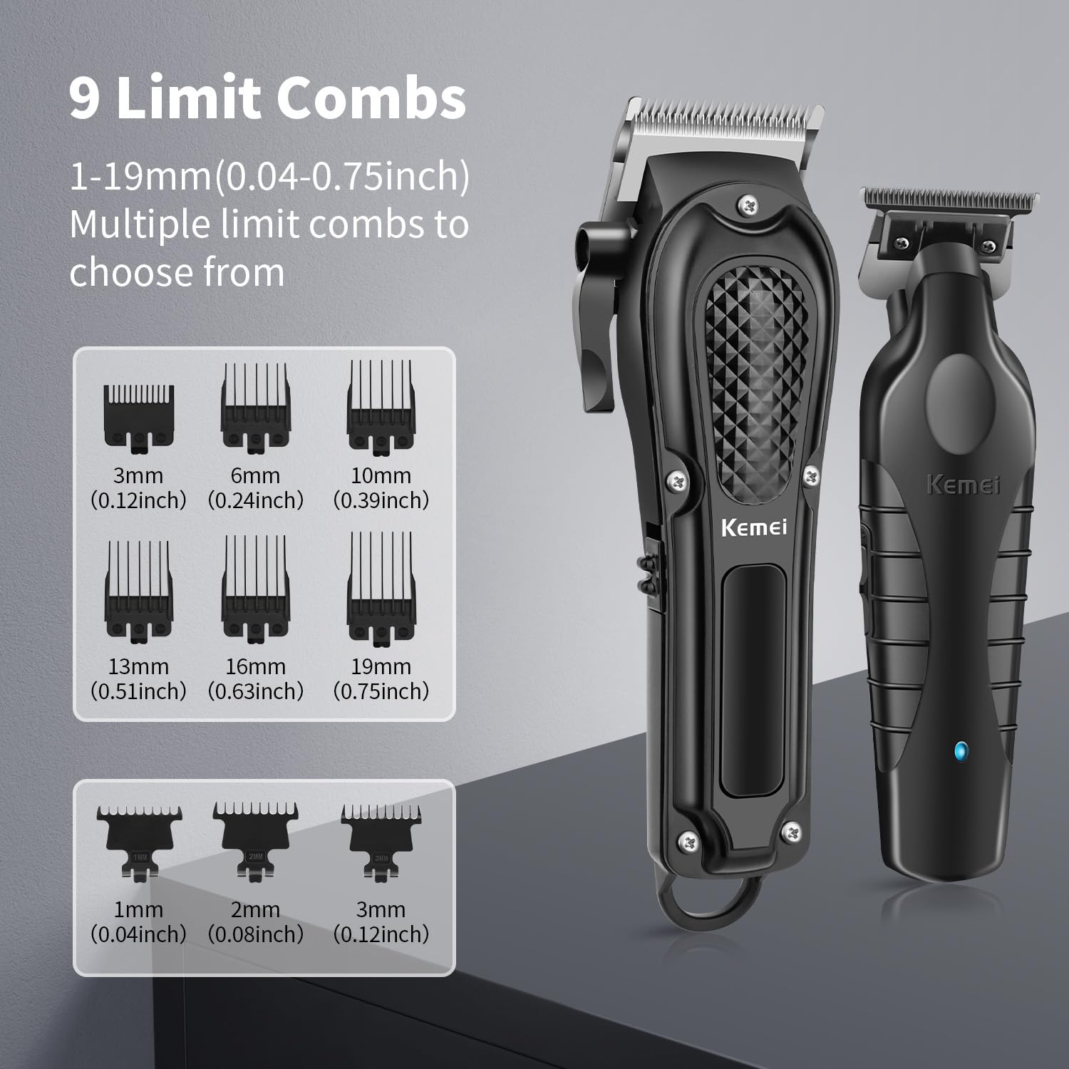 Foto 7 pulgar | Set De Cortapelos Kemei Professional Inalámbrico Recargable - Venta Internacional.