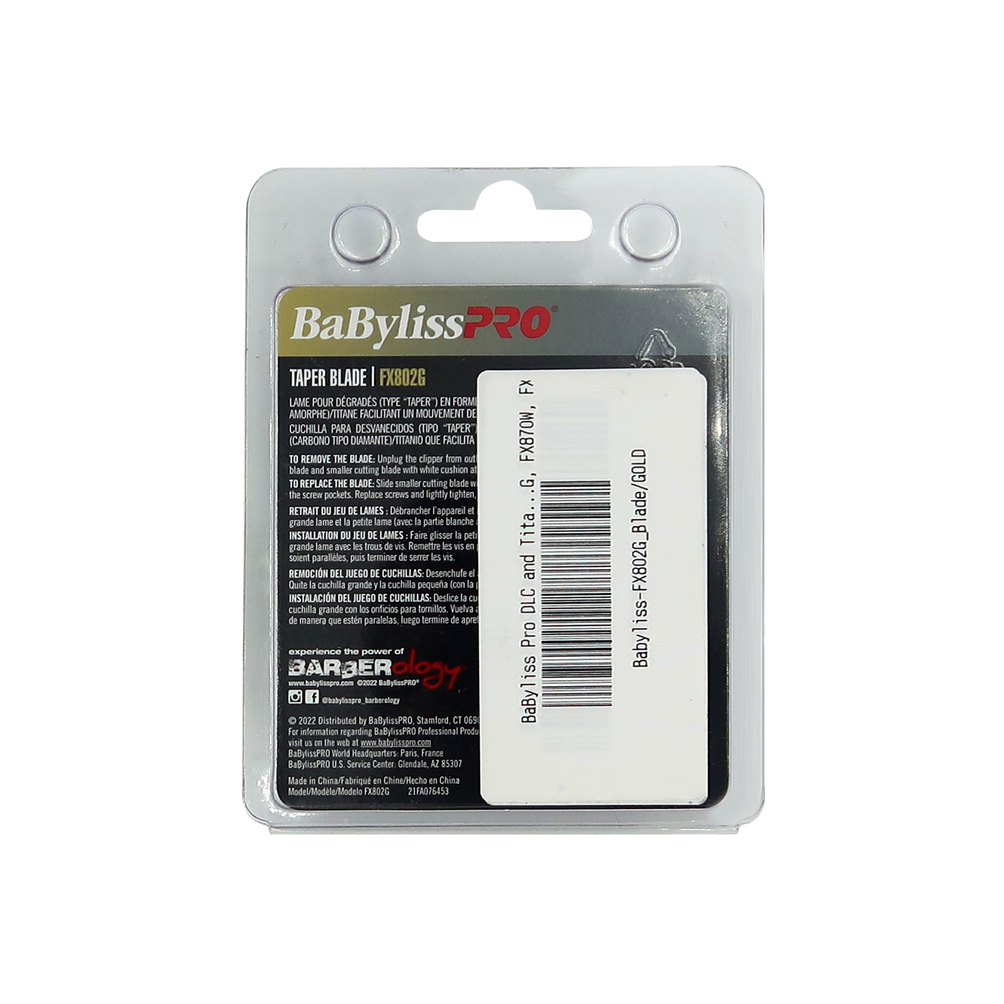 Foto 4 pulgar | Clipper Blade Babyliss Pro Dlc Y Fx802g Recubierto De Titanio - Venta Internacional.