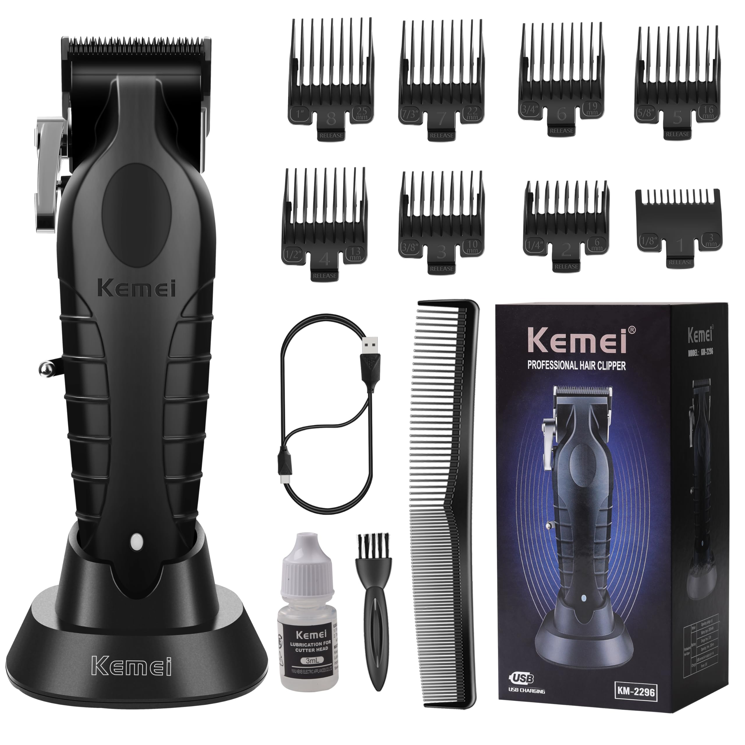 Cortapelos Kemei 2296 Professional Con Cable E Inalámbrico Para Hombre - Venta Internacional.