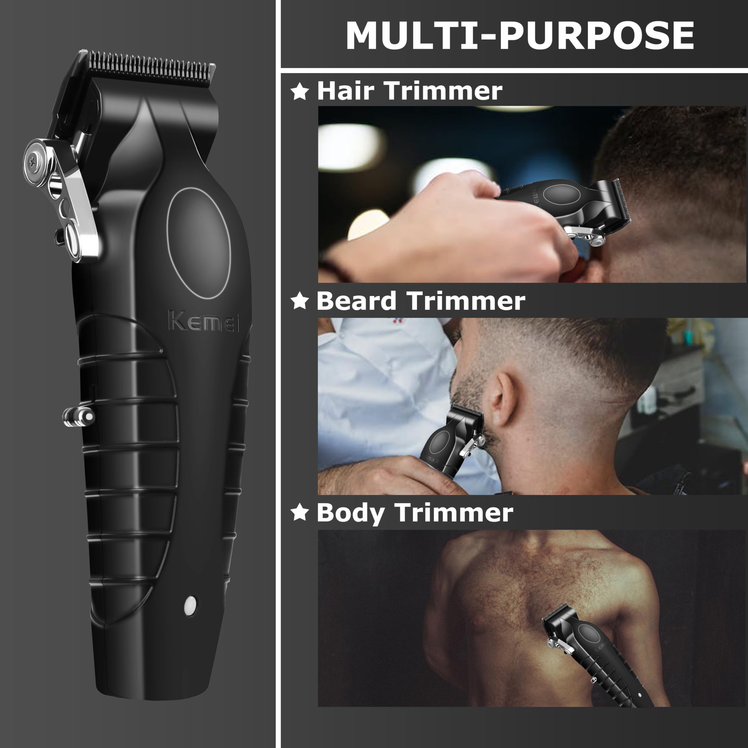 Foto 6 | Cortapelos Kemei 2296 Professional Con Cable E Inalámbrico Para Hombre - Venta Internacional.