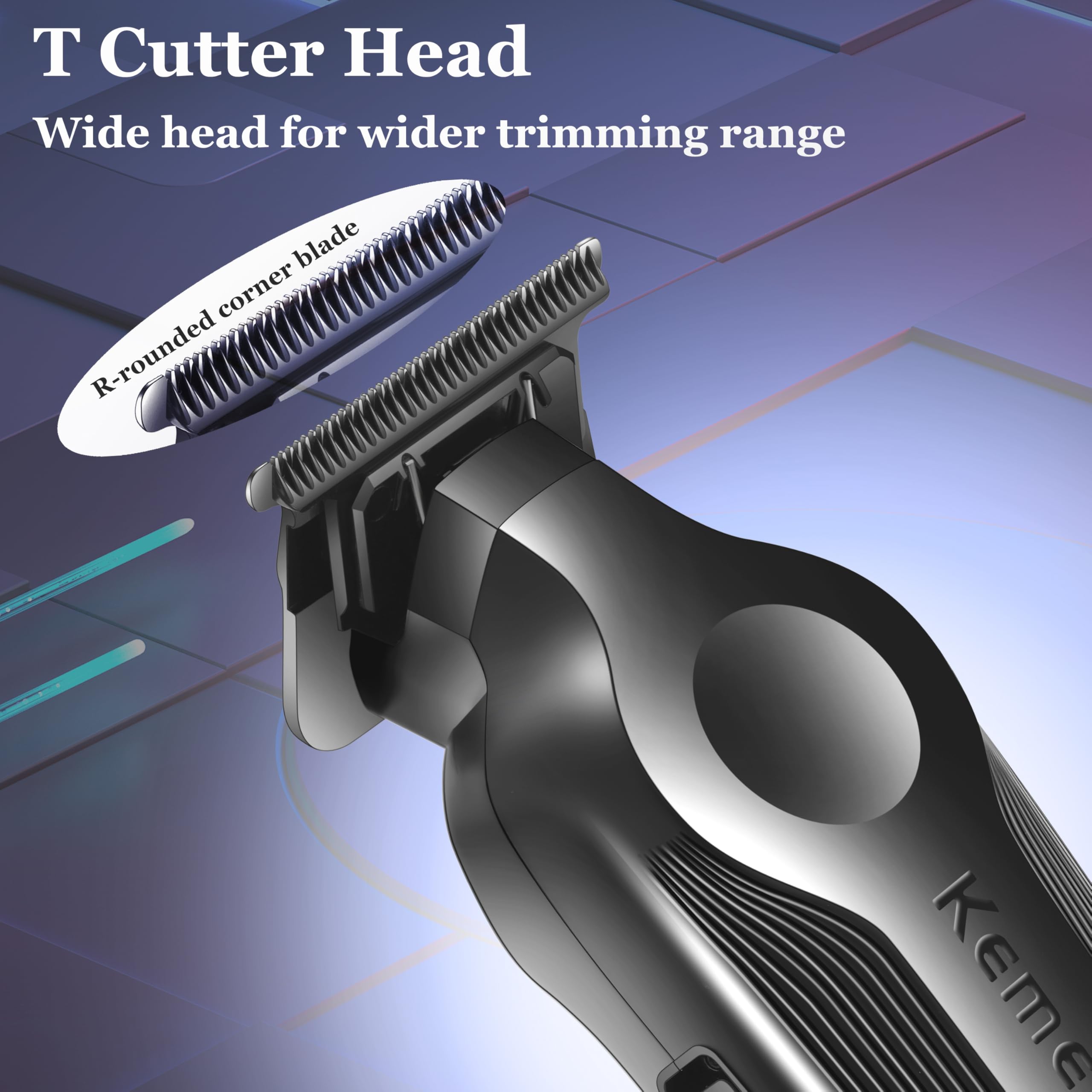 Foto 2 | Cortadora De Pelo Kemei 264 Zero Gapped Inalámbrica Con Cuchilla En T, Color Negro - Venta Internacional.