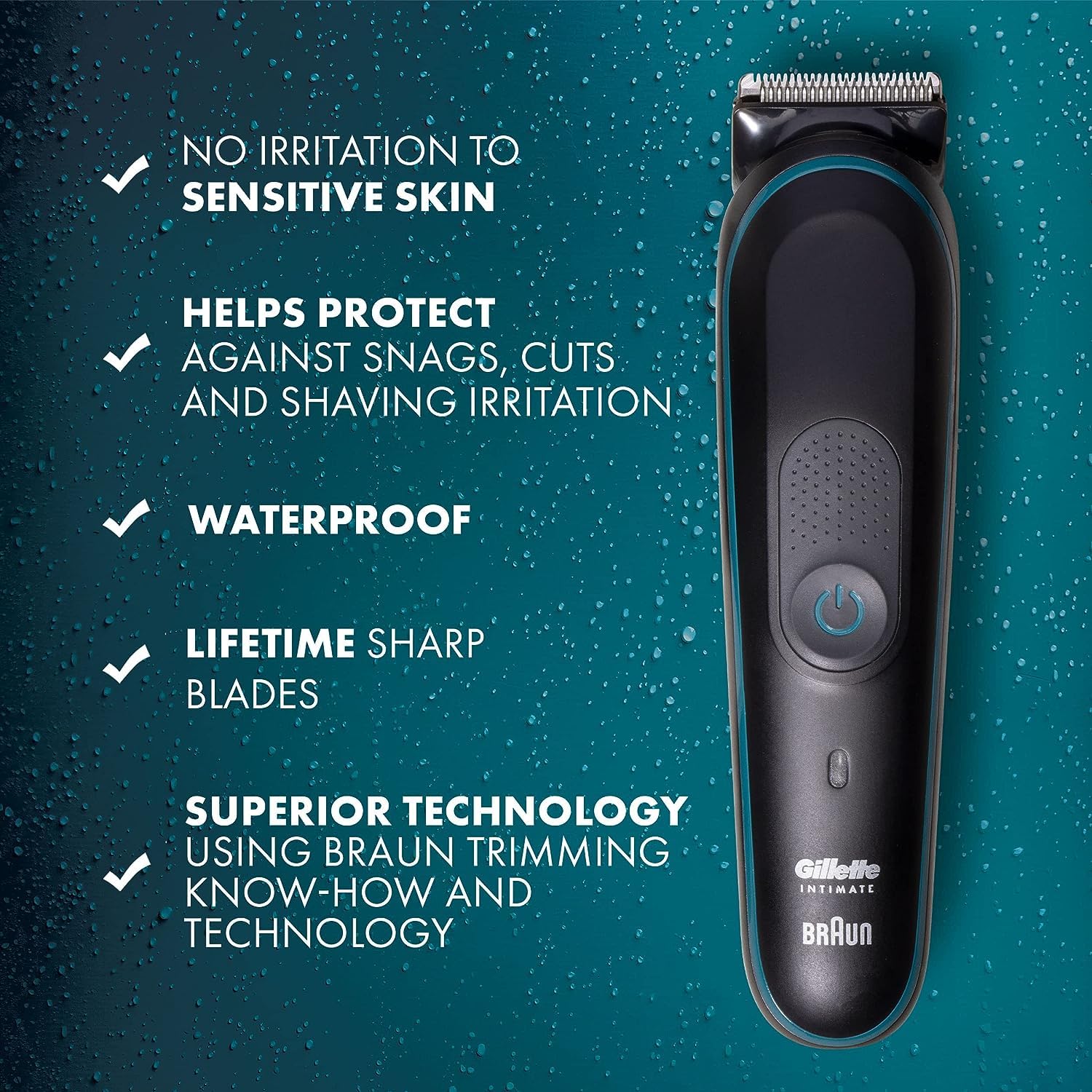 Foto 3 pulgar | Recortadora De Vello Púbico Gillette Skinfirst Para Hombre, Impermeable - Venta Internacional.