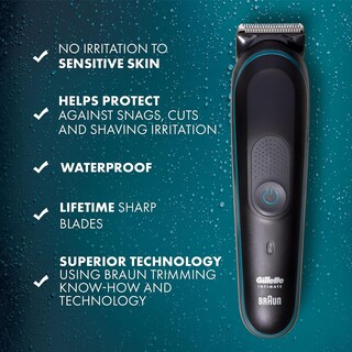Foto 2 | Recortadora De Vello Púbico Gillette Skinfirst Para Hombre, Impermeable - Venta Internacional.