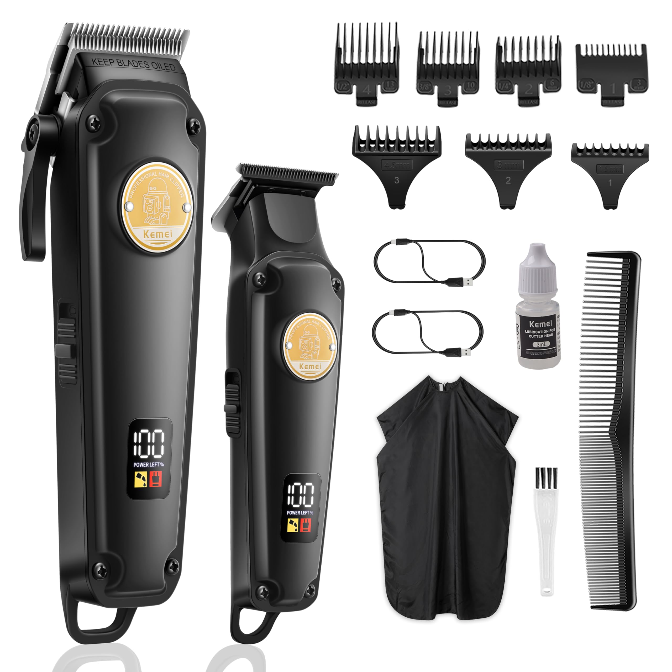 Cortapelos Kemei 2372+2371 Para Hombre, Inalámbrico Y Recargable - Venta Internacional.