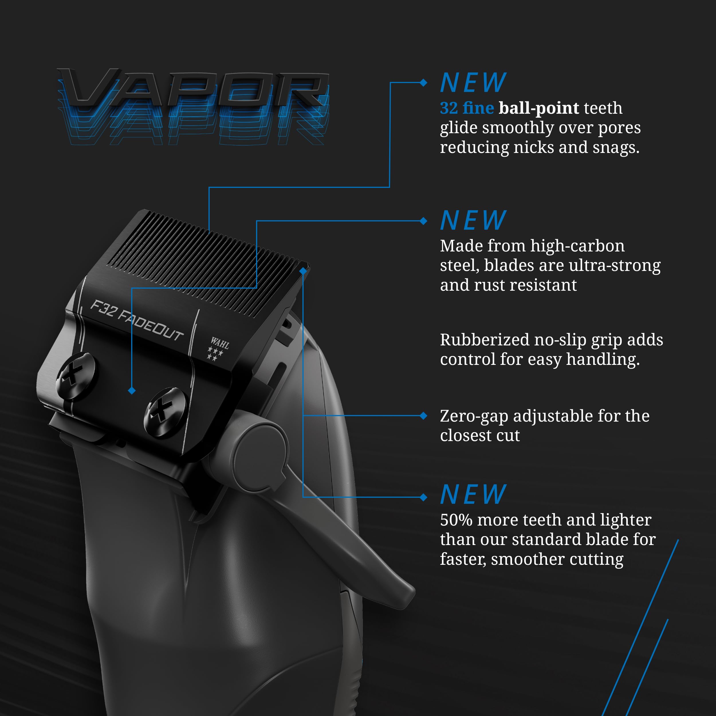 Foto 4 pulgar | Vapor Profesional Clipper Wahl De 5 Estrellas Con Cuchilla F32 Fadeout - Venta Internacional.