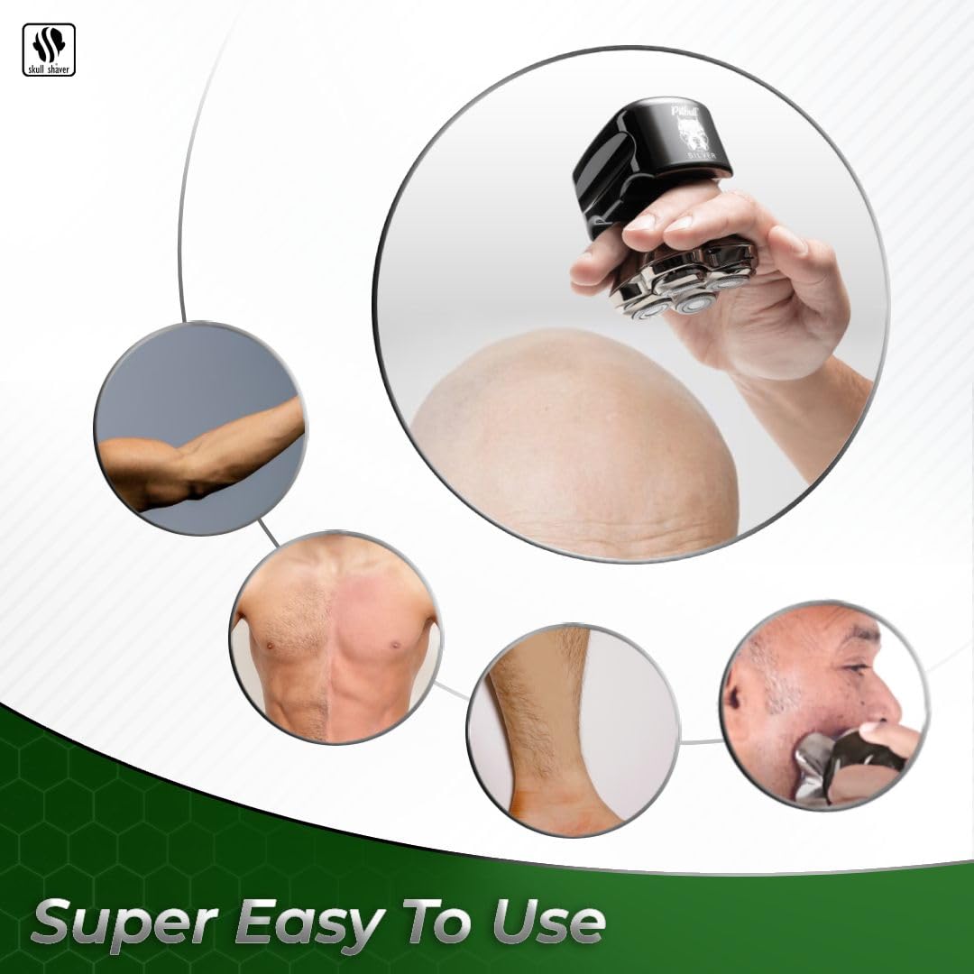 Foto 5 pulgar | Maquinilla De Afeitar Eléctrica Skull Shaver Pitbull Silver Pro Para Hombre - Venta Internacional.