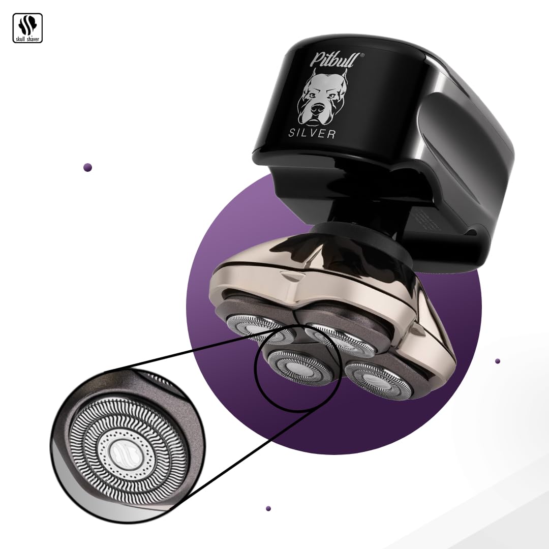 Foto 6 pulgar | Maquinilla De Afeitar Eléctrica Skull Shaver Pitbull Silver Pro Para Hombre - Venta Internacional.
