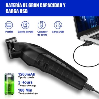Foto 4 | Cortadora De Pelo Eléctrica Inalámbrica Recargable Eo Safe Imports Esi-20172 Negro